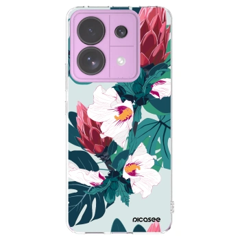 Picasee átlátszó szilikon tok az alábbi mobiltelefonokra Xiaomi Redmi Note 13 Pro 5G - Rhododendron
