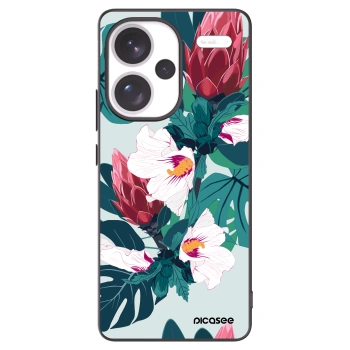 Picasee fekete szilikon tok az alábbi mobiltelefonokra Xiaomi Redmi Note 13 Pro+ 5G - Rhododendron