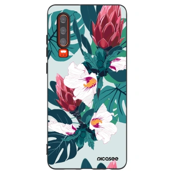 Picasee fekete szilikon tok az alábbi mobiltelefonokra Huawei P30 - Rhododendron