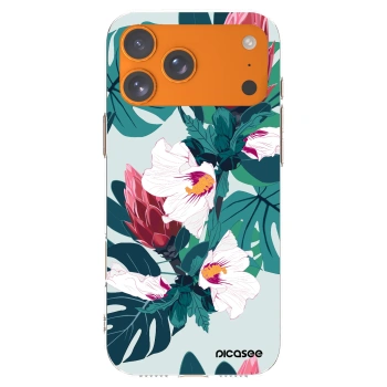 Picasee átlátszó szilikon tok az alábbi mobiltelefonokra Apple iPhone 17 Pro Max - Rhododendron