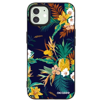 Picasee fekete szilikon tok az alábbi mobiltelefonokra Apple iPhone 12 - Pineapple Color