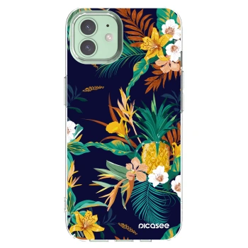 Picasee átlátszó szilikon tok az alábbi mobiltelefonokra Apple iPhone 12 - Pineapple Color