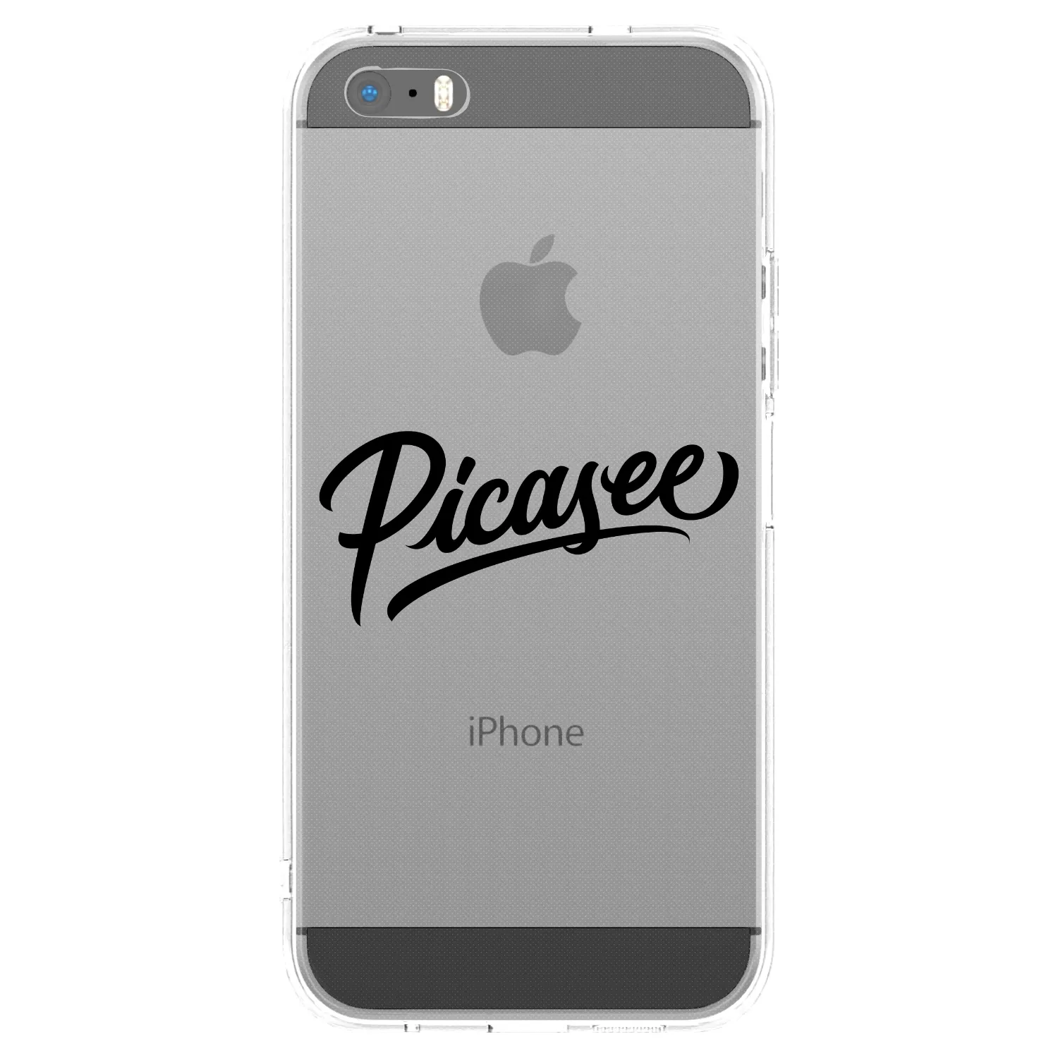 Picasee átlátszó szilikon tok az alábbi mobiltelefonokra Apple iPhone 5/5S/SE - Picasee - old logo - black