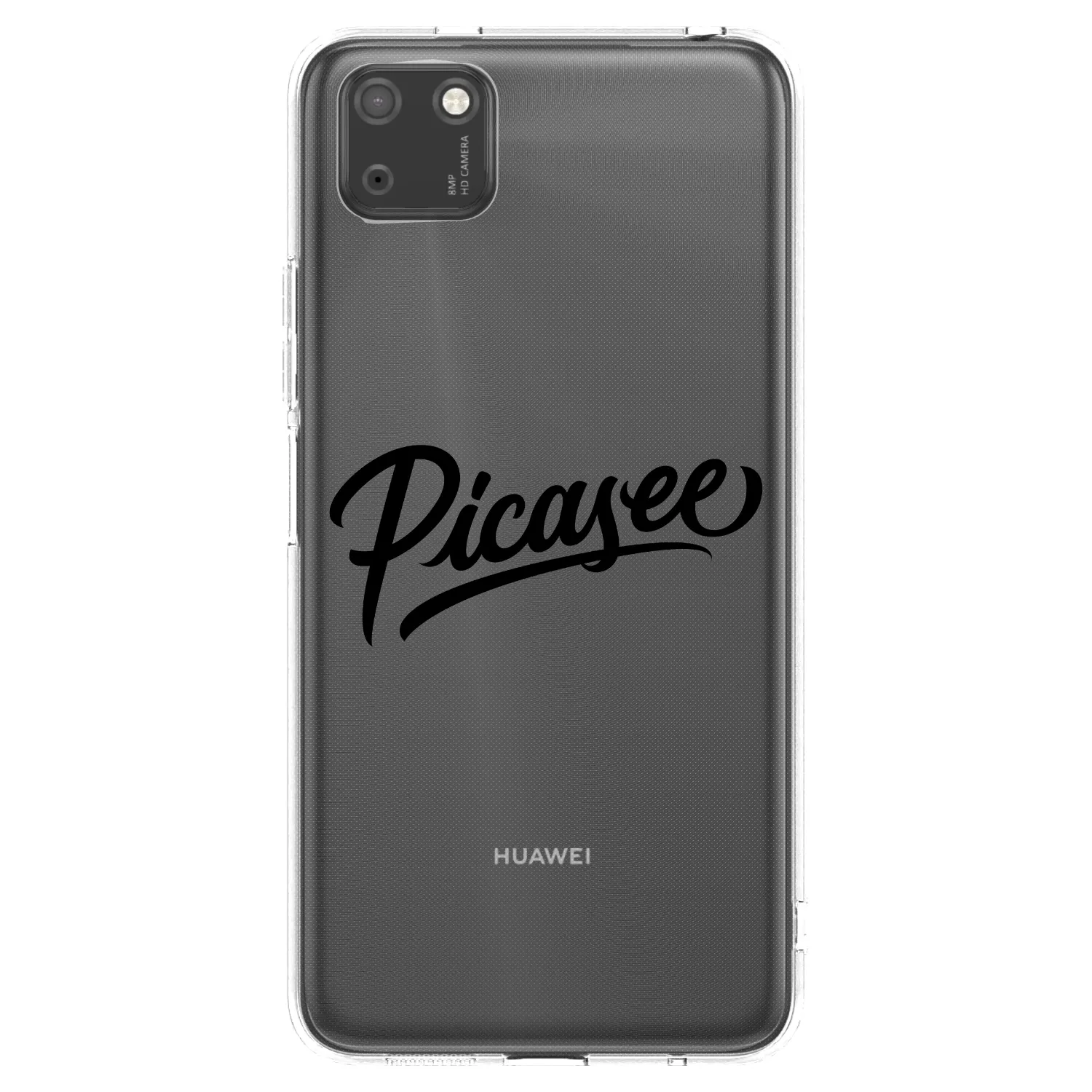 Picasee átlátszó szilikon tok az alábbi mobiltelefonokra Huawei Y5P - Picasee - old logo - black