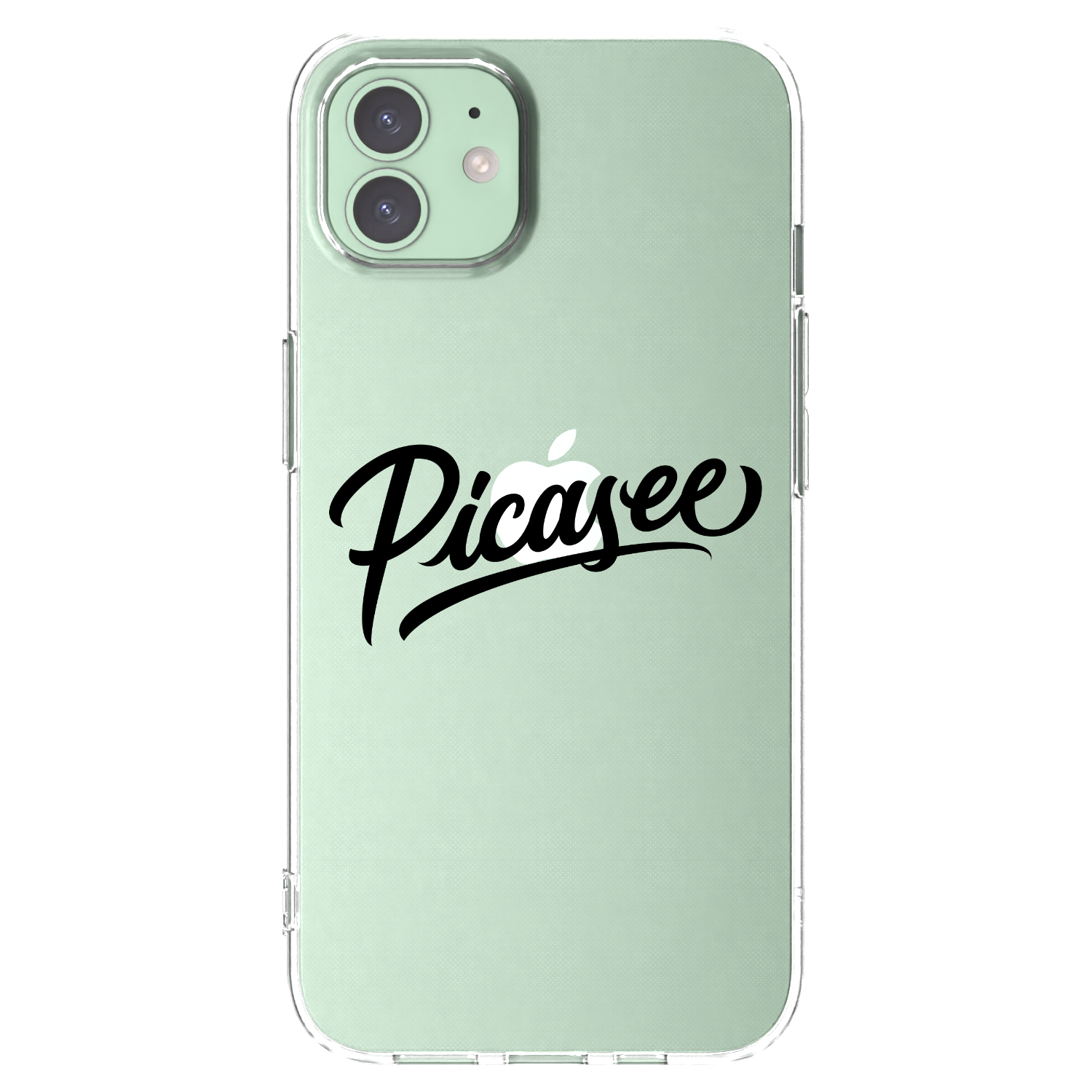 Picasee átlátszó szilikon tok az alábbi mobiltelefonokra Apple iPhone 12 Pro - Picasee - old logo - black