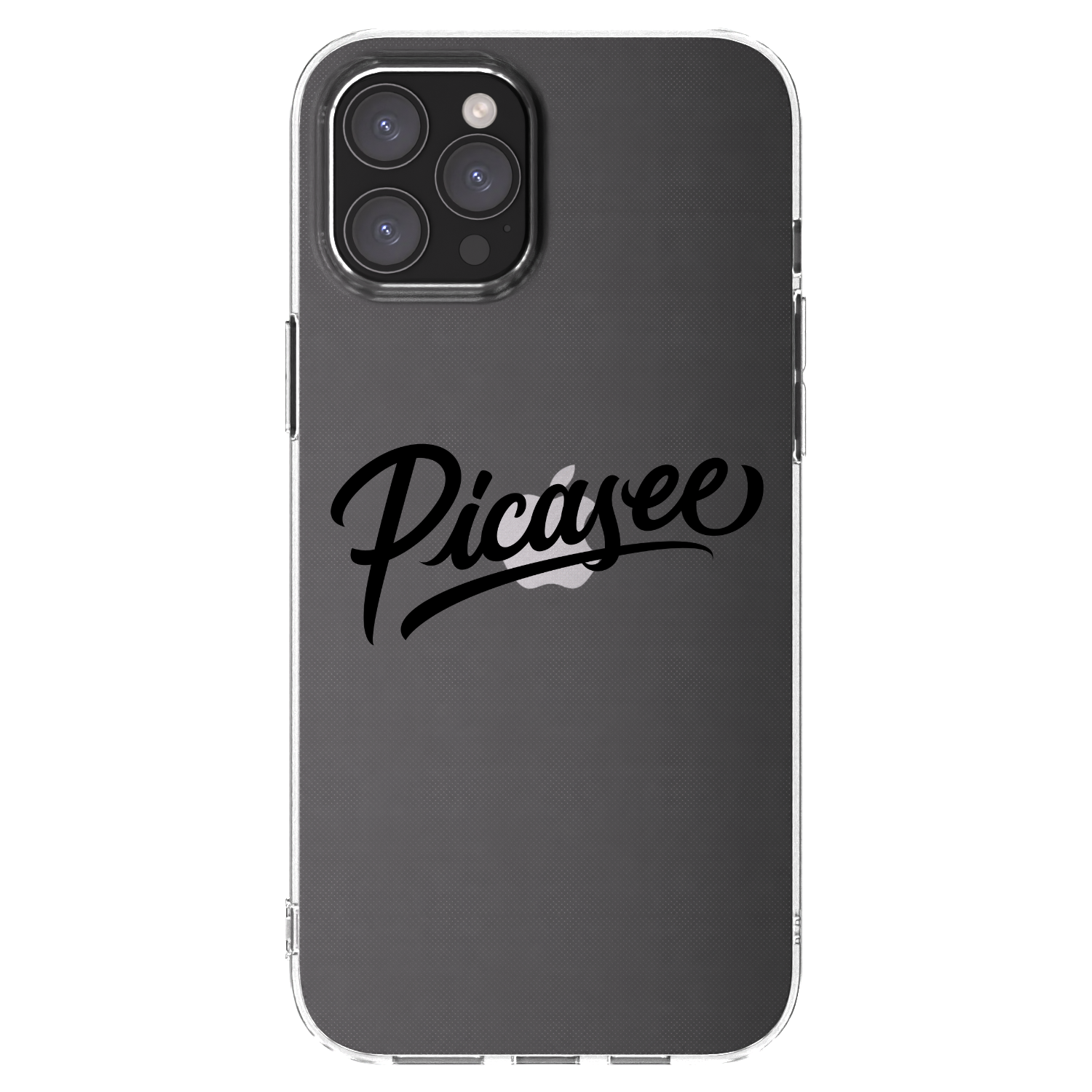 Picasee átlátszó szilikon tok az alábbi mobiltelefonokra Apple iPhone 12 Pro Max - Picasee - old logo - black
