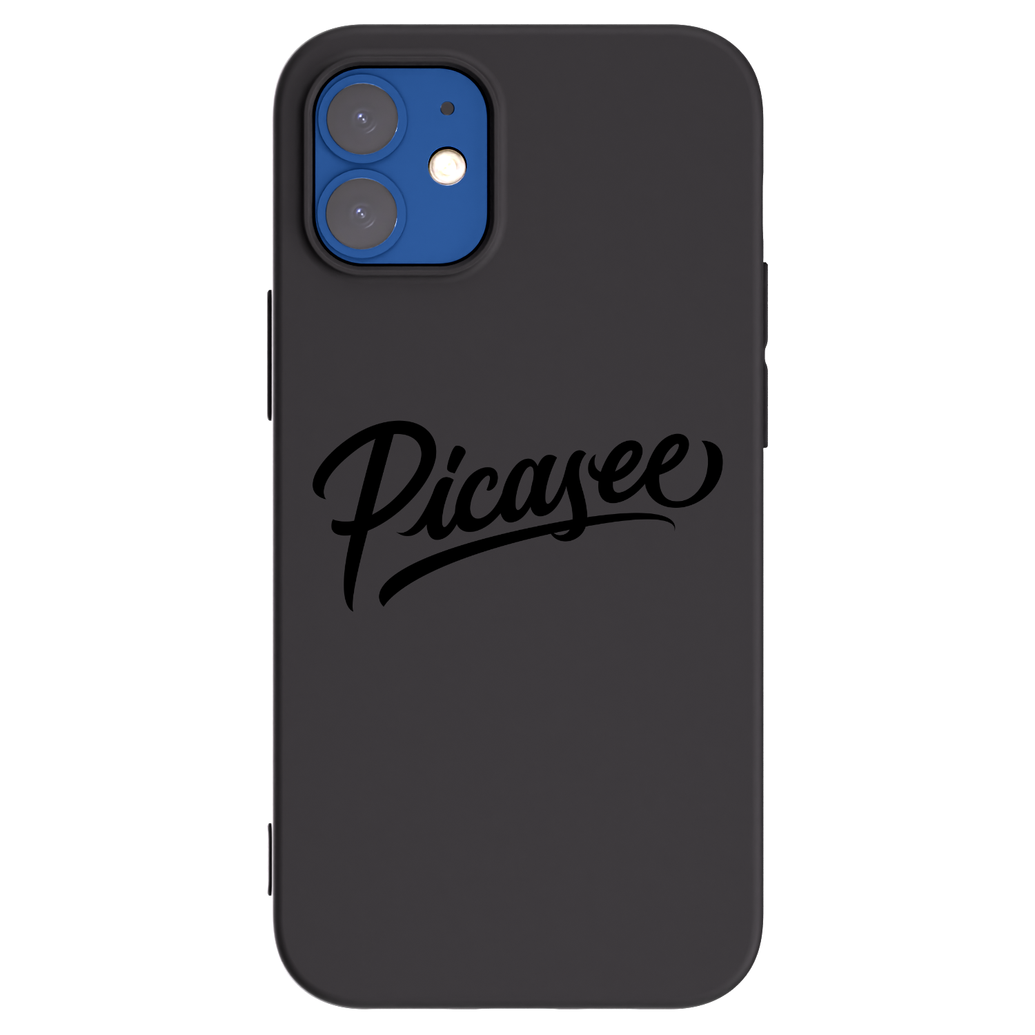 Picasee fekete szilikon tok az alábbi mobiltelefonokra Apple iPhone 12 mini - Picasee - old logo - black