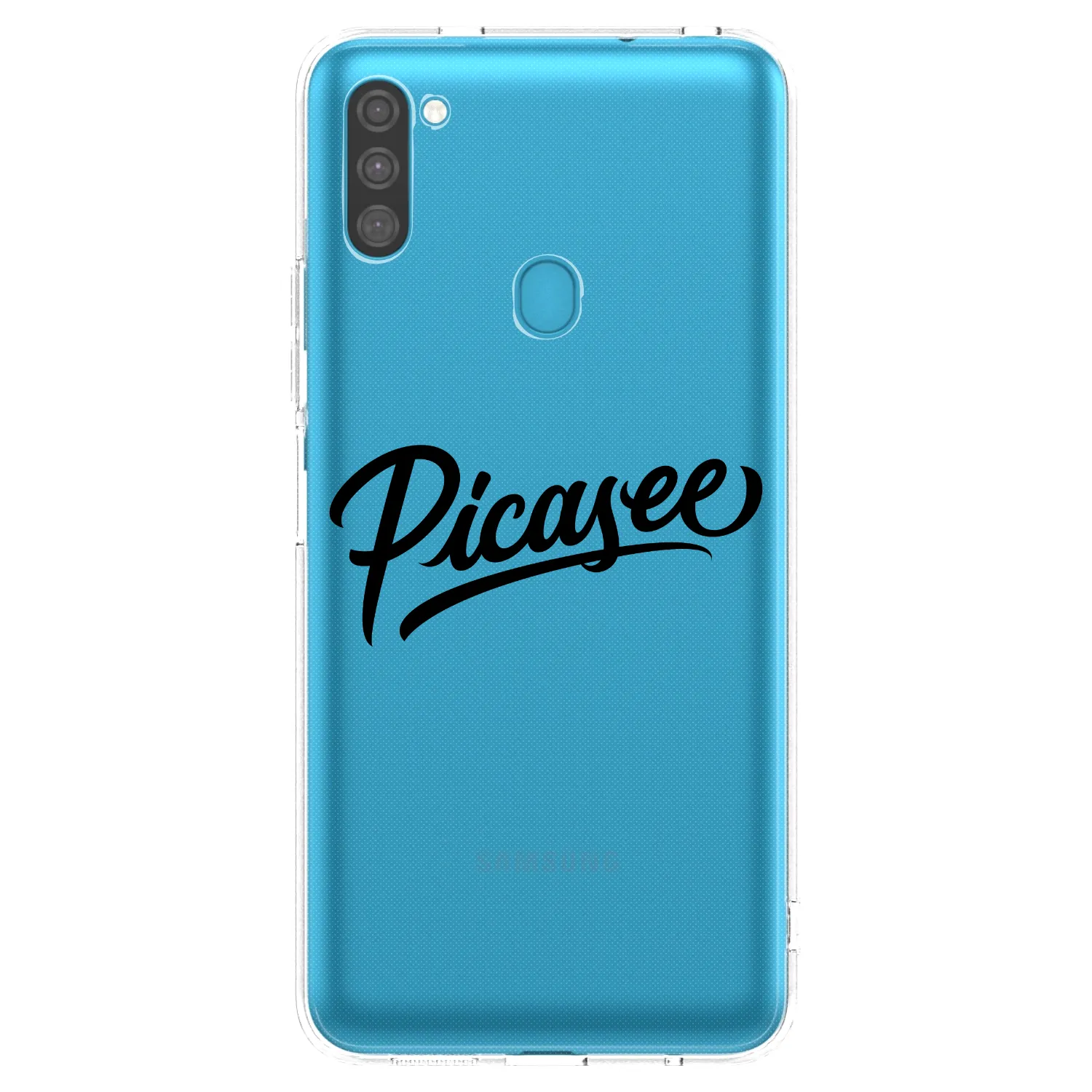 Picasee átlátszó szilikon tok az alábbi mobiltelefonokra Samsung Galaxy M11 - Picasee - old logo - black