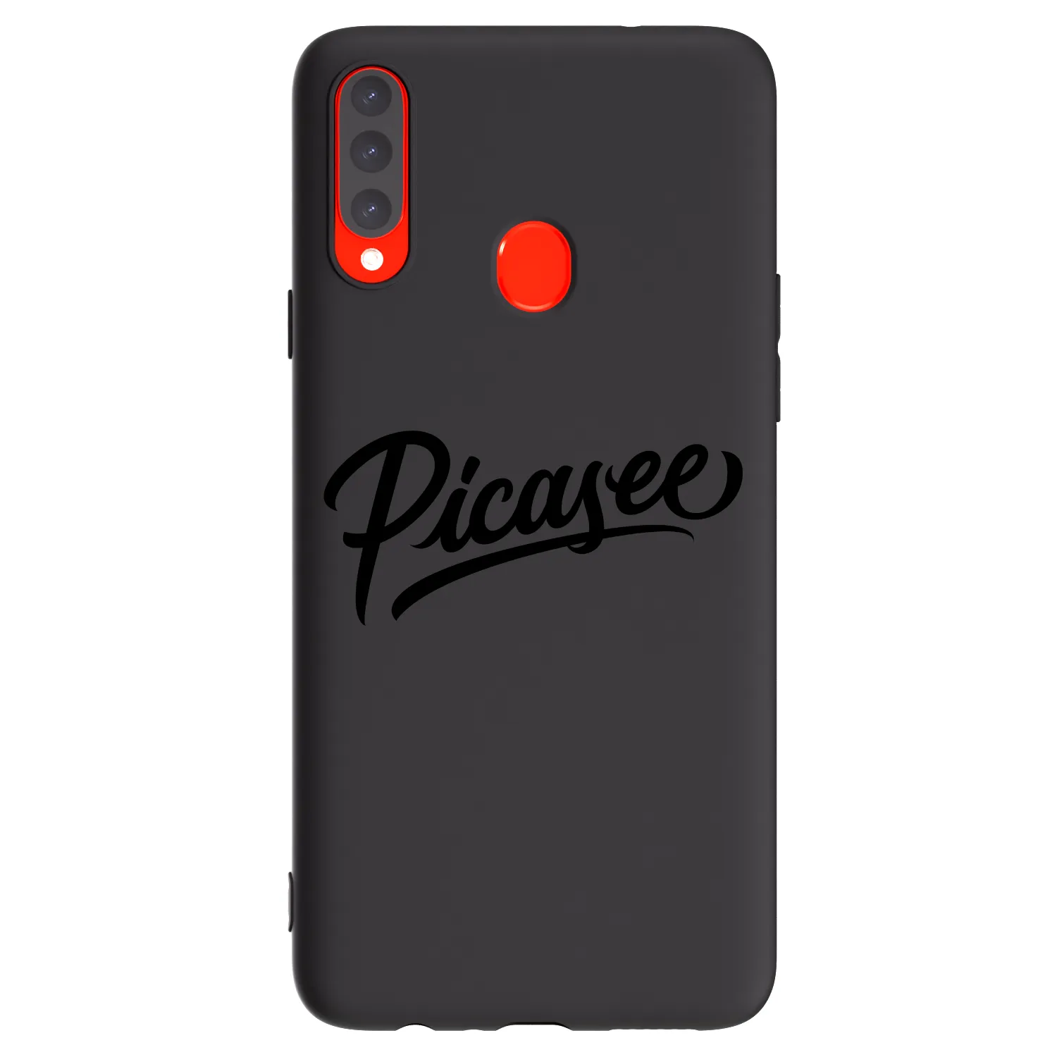 Picasee fekete szilikon tok az alábbi mobiltelefonokra Samsung Galaxy A20s - Picasee - old logo - black