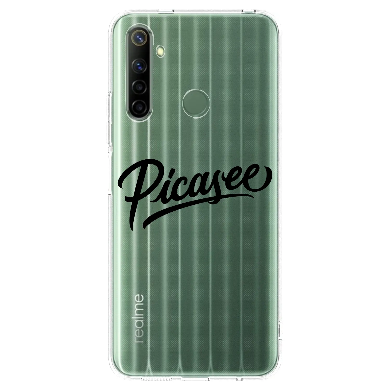 Picasee átlátszó szilikon tok az alábbi mobiltelefonokra Realme 6i - Picasee - old logo - black