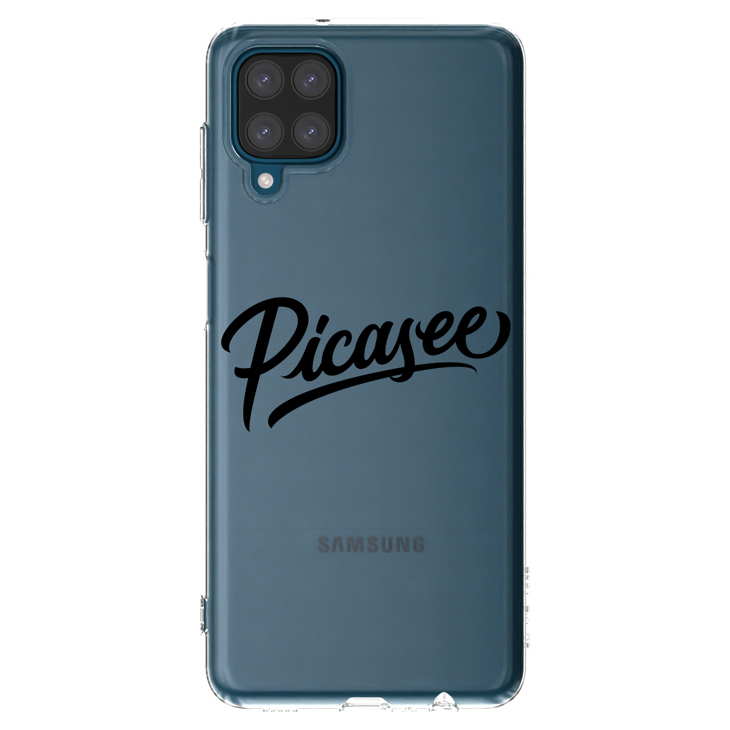 Picasee átlátszó szilikon tok az alábbi mobiltelefonokra Samsung Galaxy A12 A125F - Picasee - old logo - black