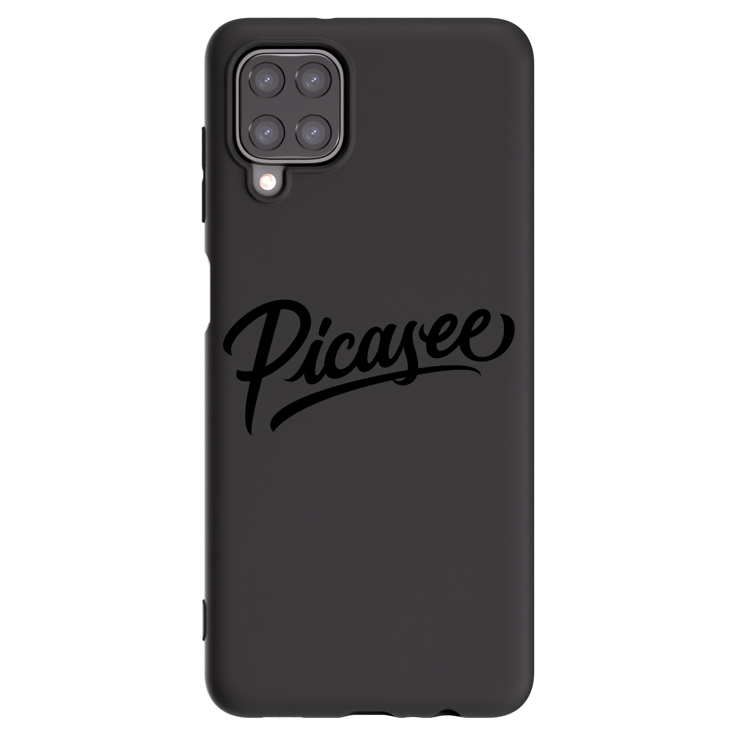 Picasee fekete szilikon tok az alábbi mobiltelefonokra Samsung Galaxy A12 A125F - Picasee - old logo - black
