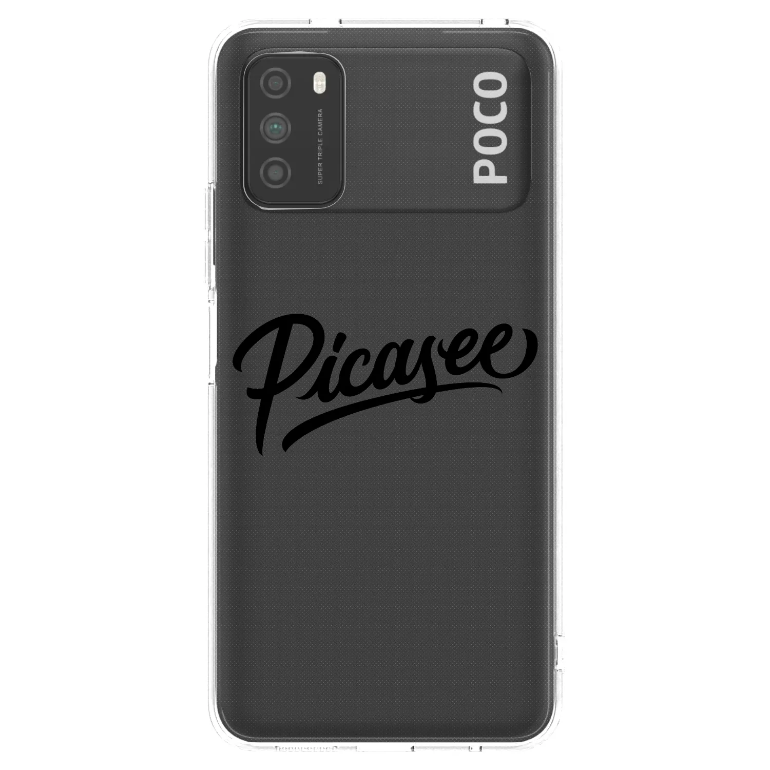 Picasee átlátszó szilikon tok az alábbi mobiltelefonokra Xiaomi Poco M3 - Picasee - old logo - black