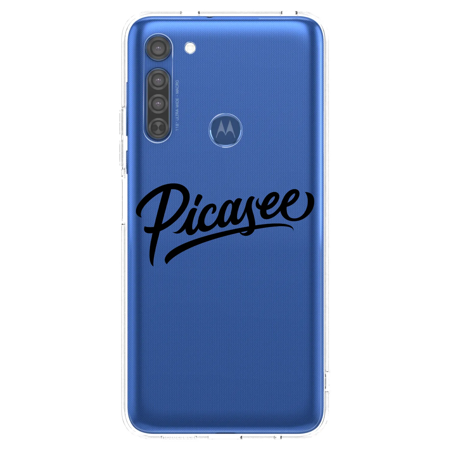 Picasee átlátszó szilikon tok az alábbi mobiltelefonokra Motorola Moto G8 - Picasee - old logo - black