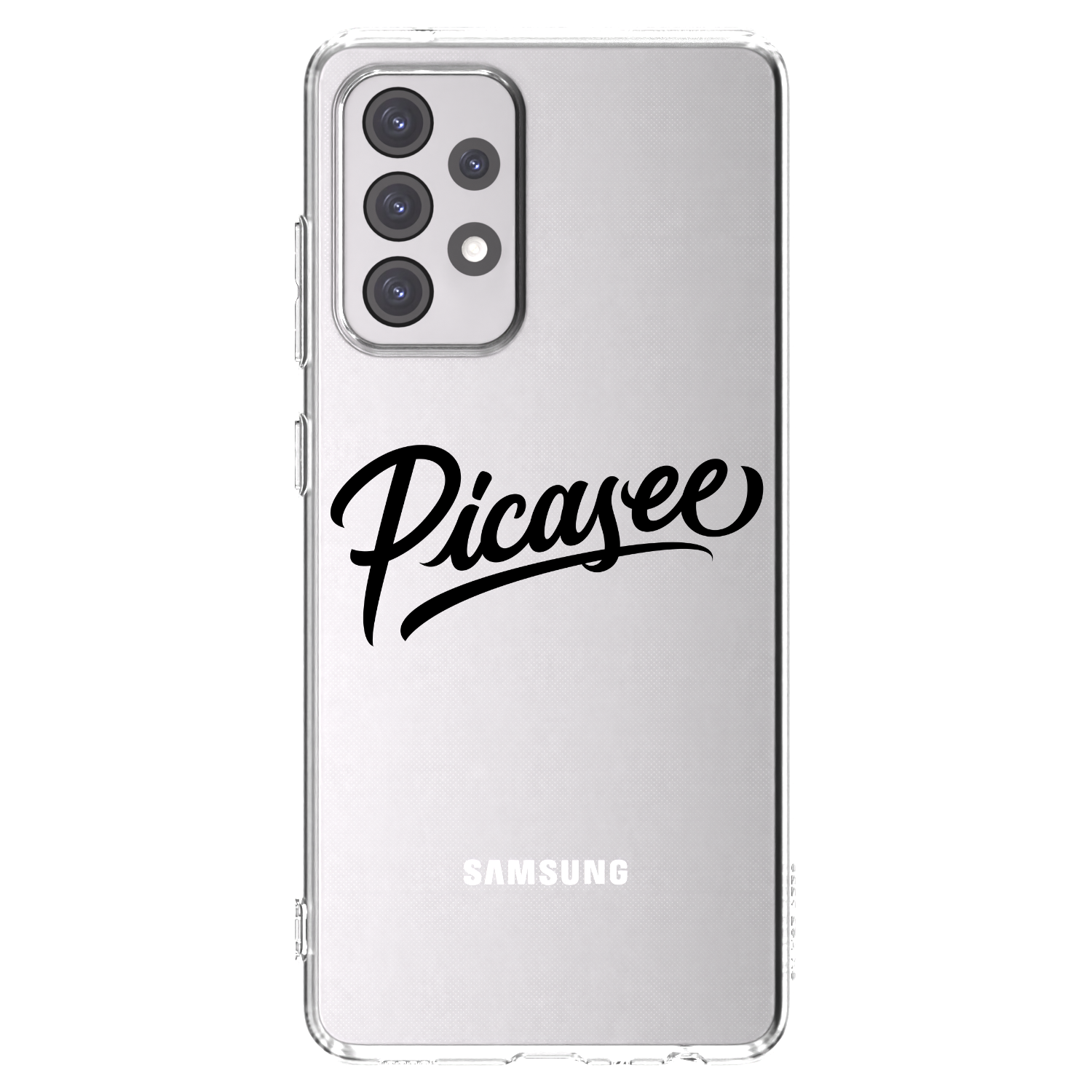 Picasee átlátszó szilikon tok az alábbi mobiltelefonokra Samsung Galaxy A52 5G A525F - Picasee - old logo - black