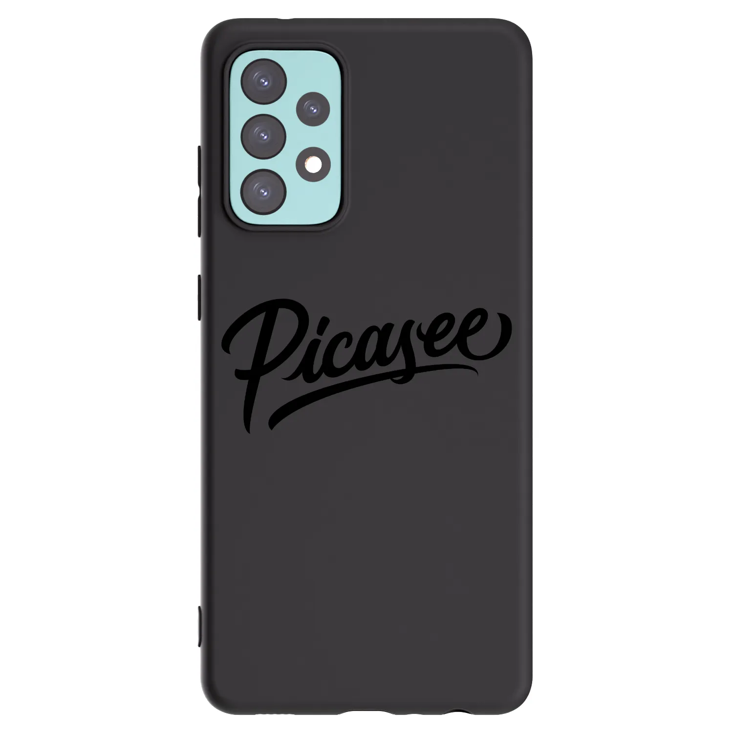 Picasee fekete szilikon tok az alábbi mobiltelefonokra Samsung Galaxy A72 A725F - Picasee - old logo - black