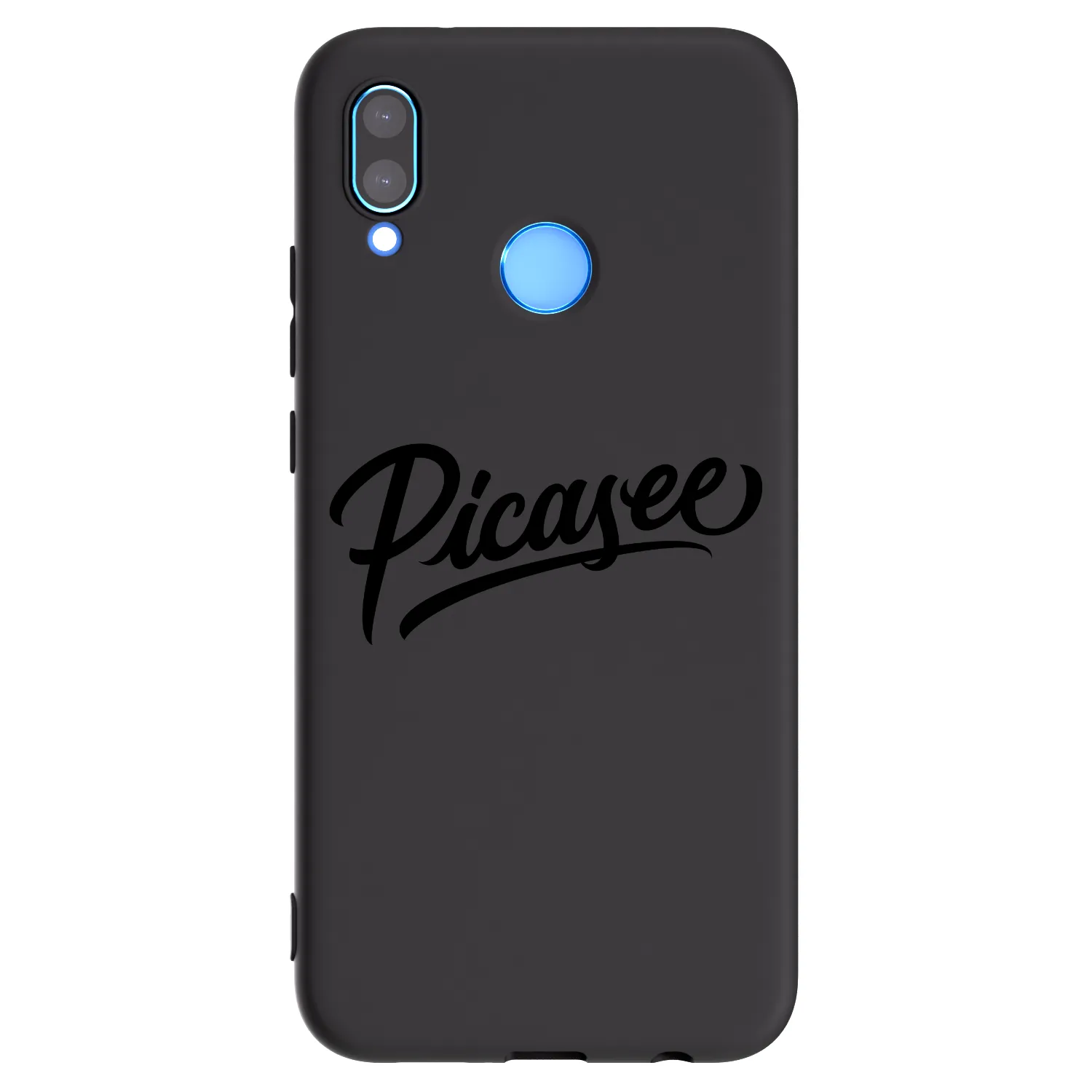 Picasee fekete szilikon tok az alábbi mobiltelefonokra Huawei P20 Lite - Picasee - old logo - black