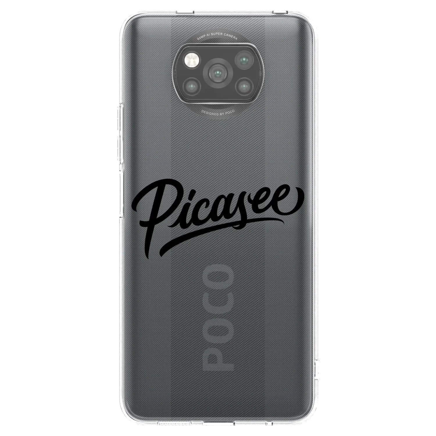 Picasee fekete szilikon tok az alábbi mobiltelefonokra Xiaomi Poco X3 Pro - Picasee - old logo - black