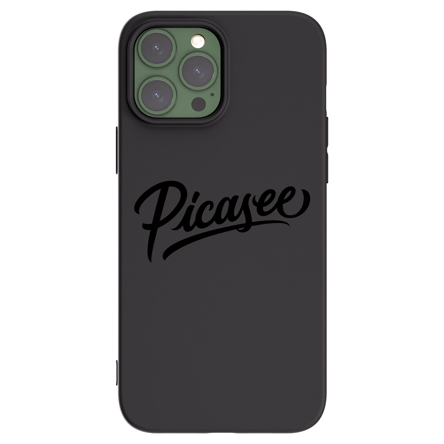 Picasee fekete szilikon tok az alábbi mobiltelefonokra Apple iPhone 13 Pro Max - Picasee - old logo - black
