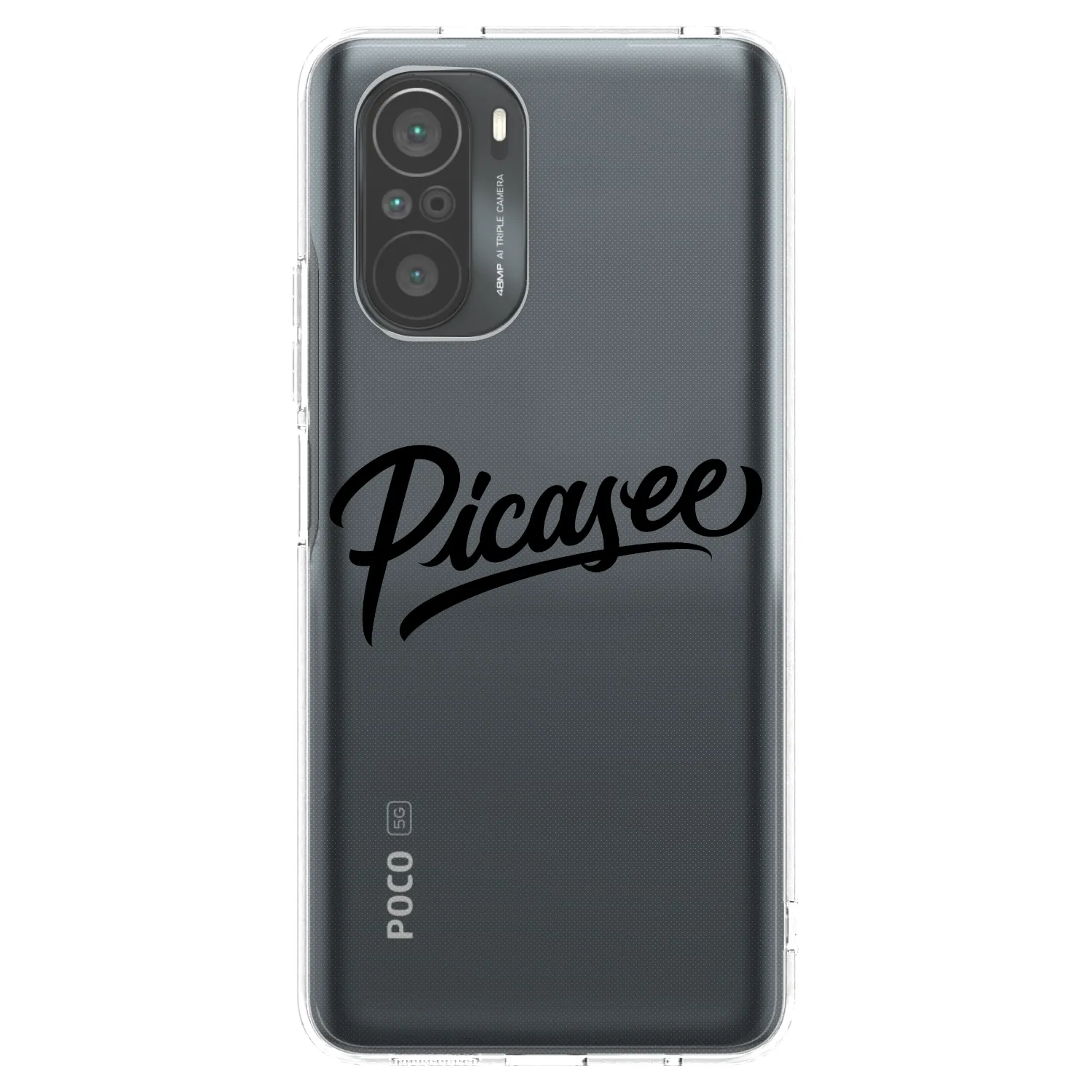 Picasee átlátszó szilikon tok az alábbi mobiltelefonokra Xiaomi Poco F3 - Picasee - old logo - black