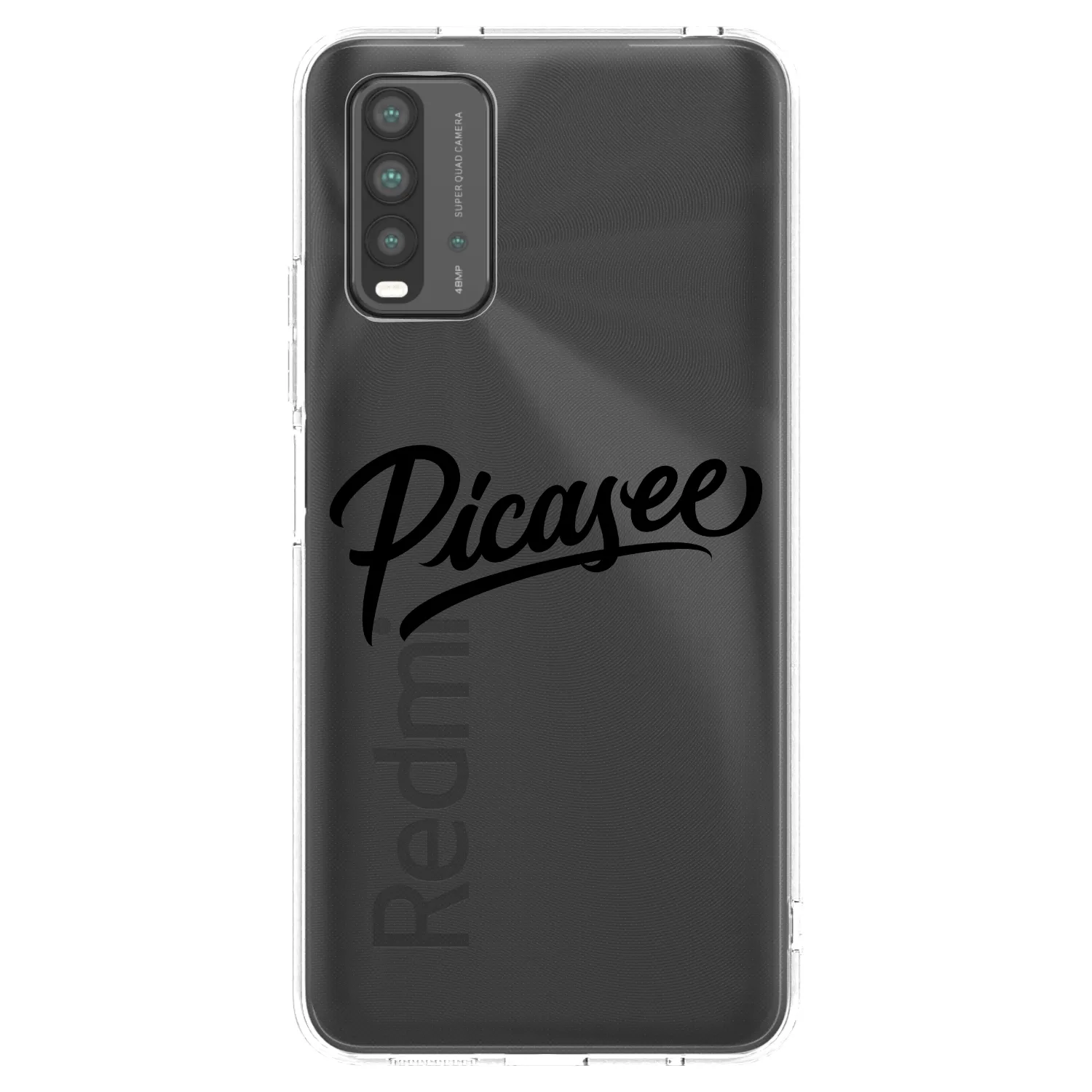 Picasee átlátszó szilikon tok az alábbi mobiltelefonokra Xiaomi Redmi 9T - Picasee - old logo - black