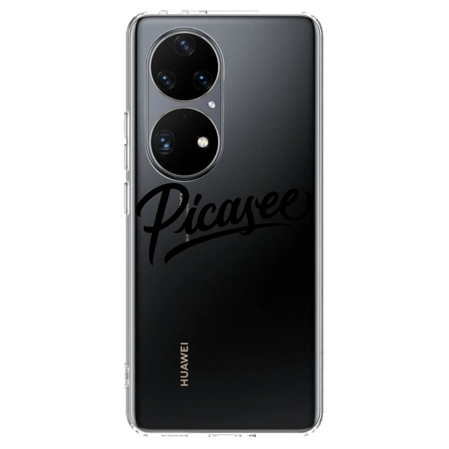 Picasee átlátszó szilikon tok az alábbi mobiltelefonokra Huawei P50 - Picasee - old logo - black