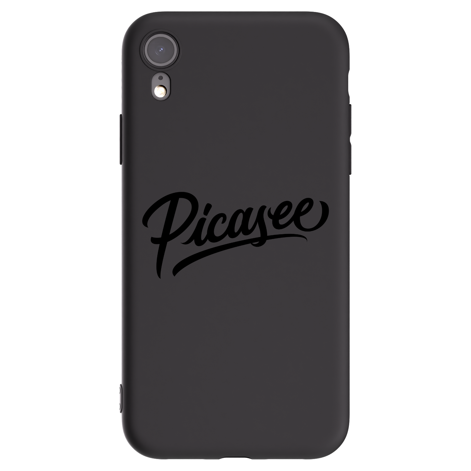 Picasee fekete szilikon tok az alábbi mobiltelefonokra Apple iPhone XR - Picasee - old logo - black