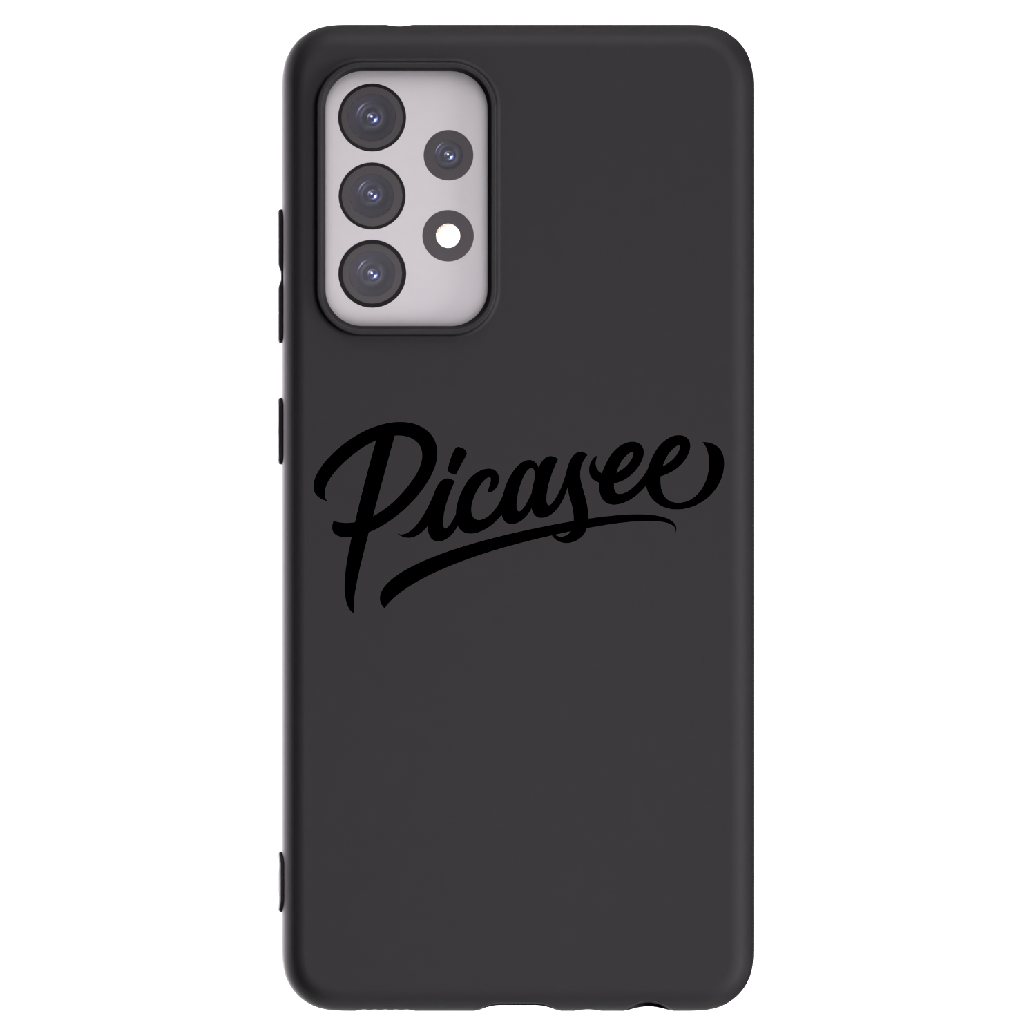 Picasee fekete szilikon tok az alábbi mobiltelefonokra Samsung Galaxy A52s 5G A528B - Picasee - old logo - black