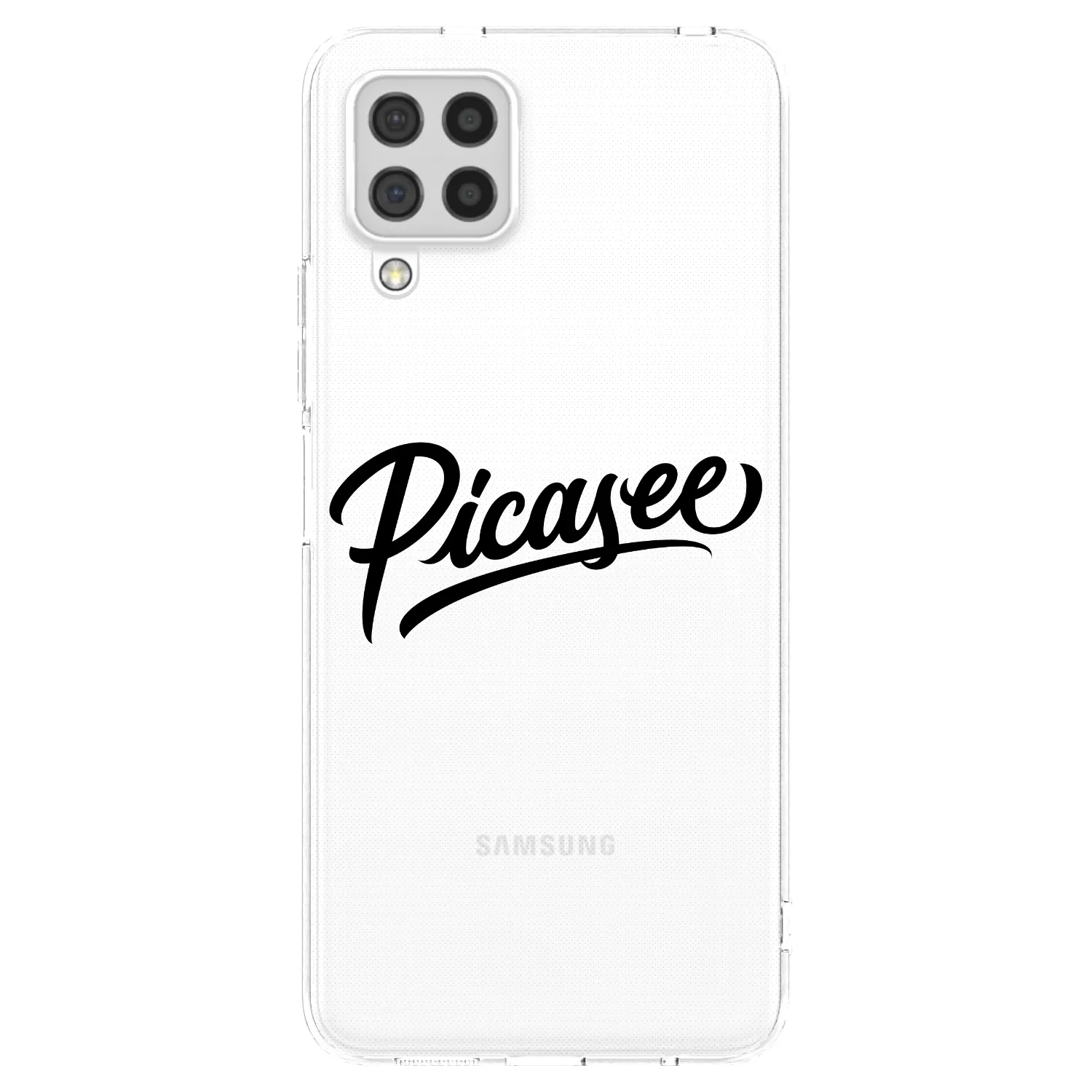 Picasee átlátszó szilikon tok az alábbi mobiltelefonokra Samsung Galaxy A22 A225F 4G - Picasee - old logo - black