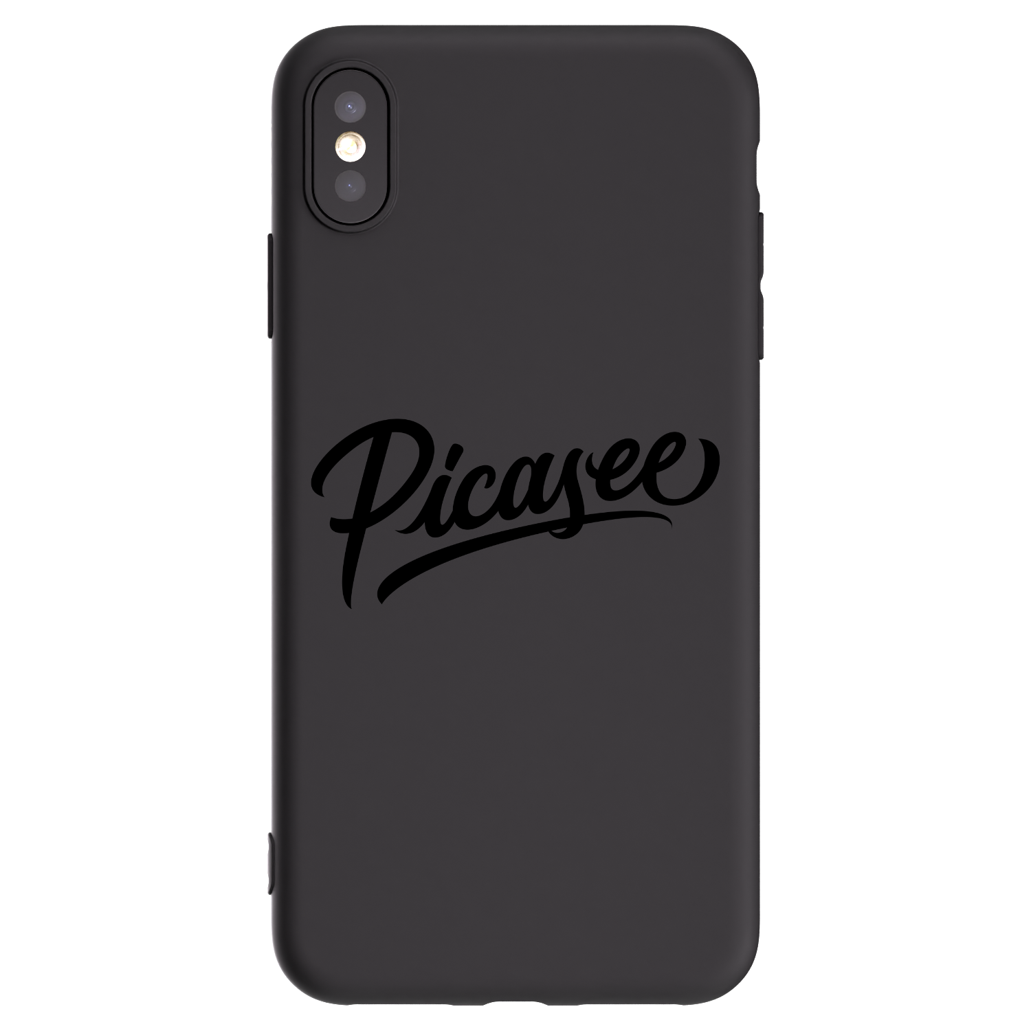 Picasee fekete szilikon tok az alábbi mobiltelefonokra Apple iPhone XS Max - Picasee - old logo - black
