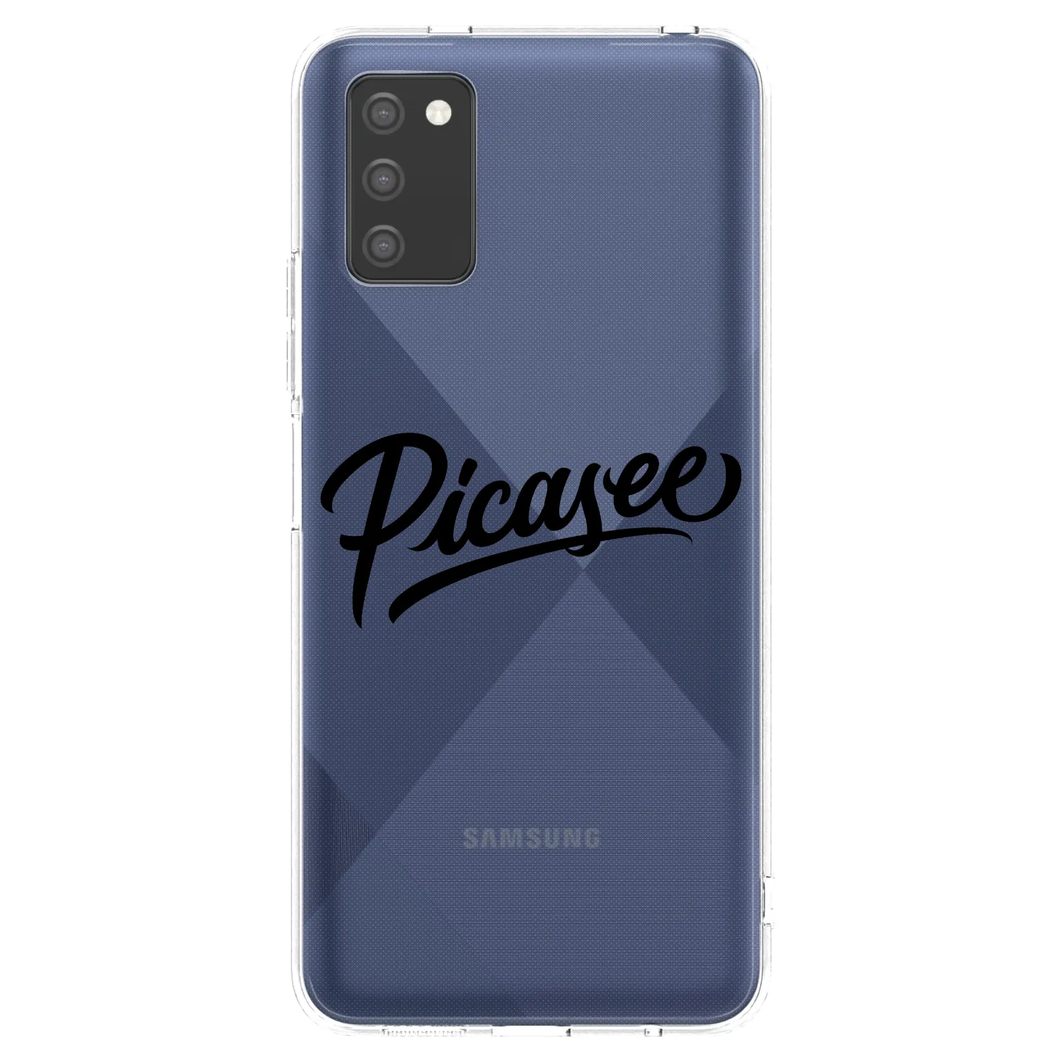 Picasee átlátszó szilikon tok az alábbi mobiltelefonokra Samsung Galaxy A03s A037G - Picasee - old logo - black