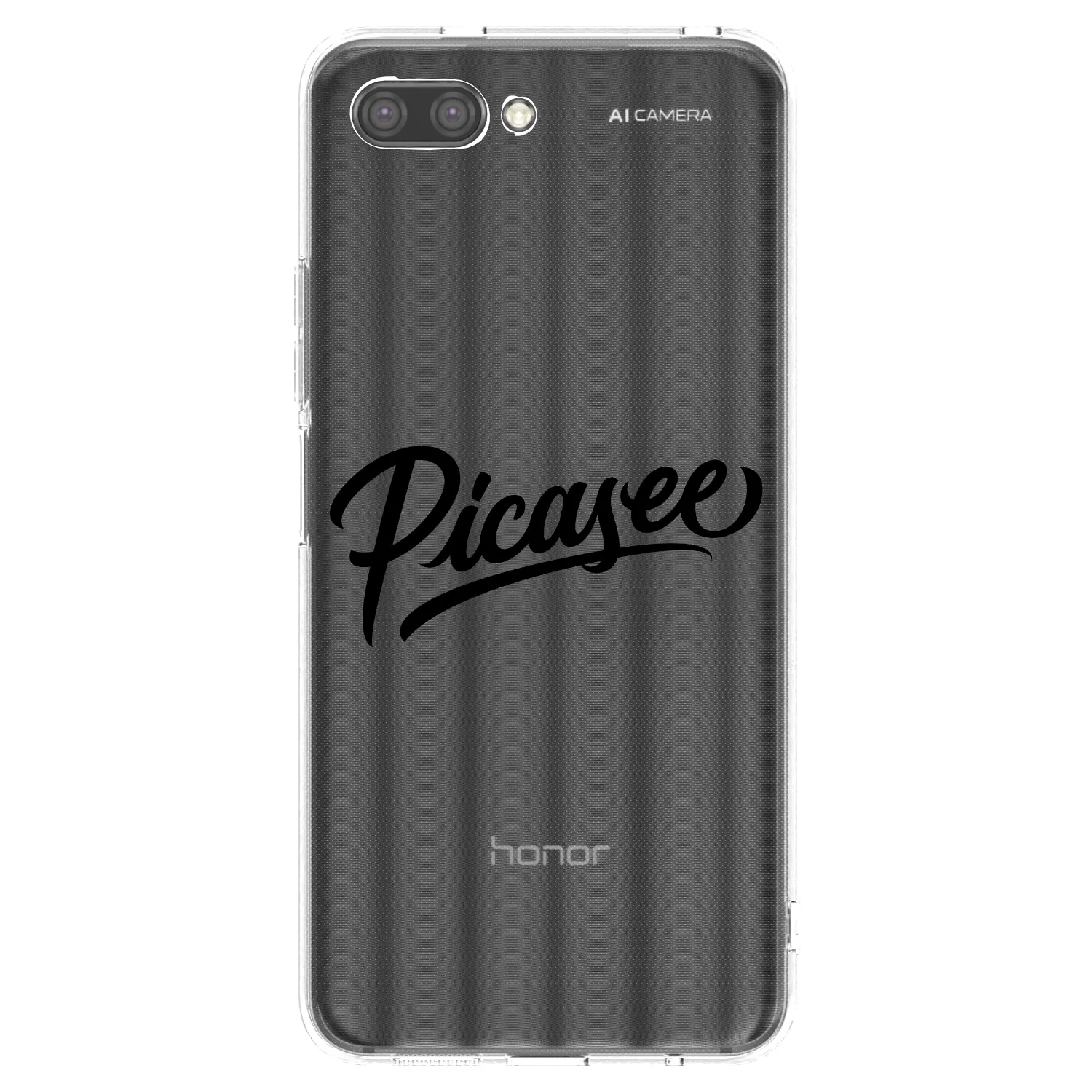 Picasee átlátszó szilikon tok az alábbi mobiltelefonokra Honor 10 - Picasee - old logo - black