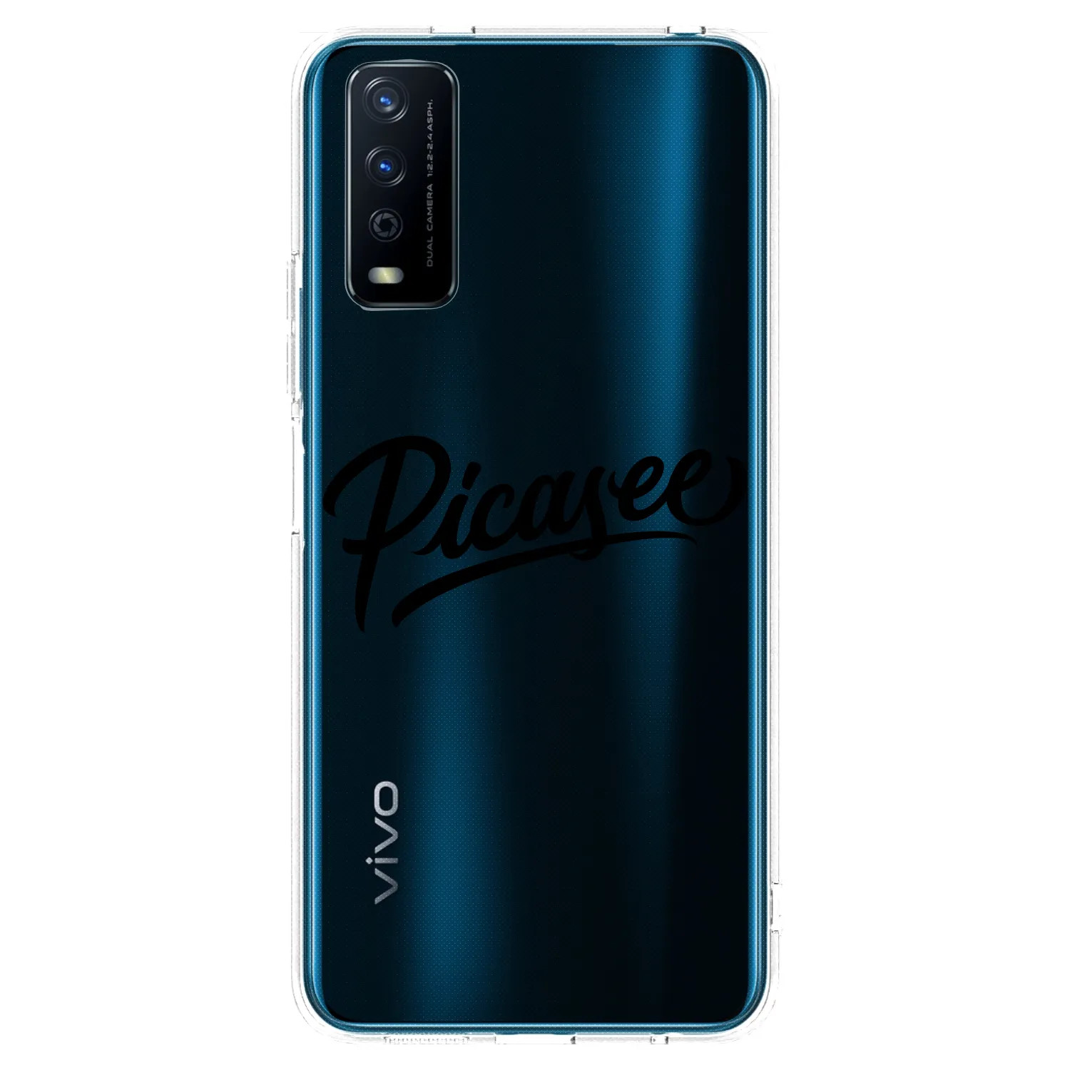 Picasee átlátszó szilikon tok az alábbi mobiltelefonokra Vivo Y11s - Picasee - old logo - black