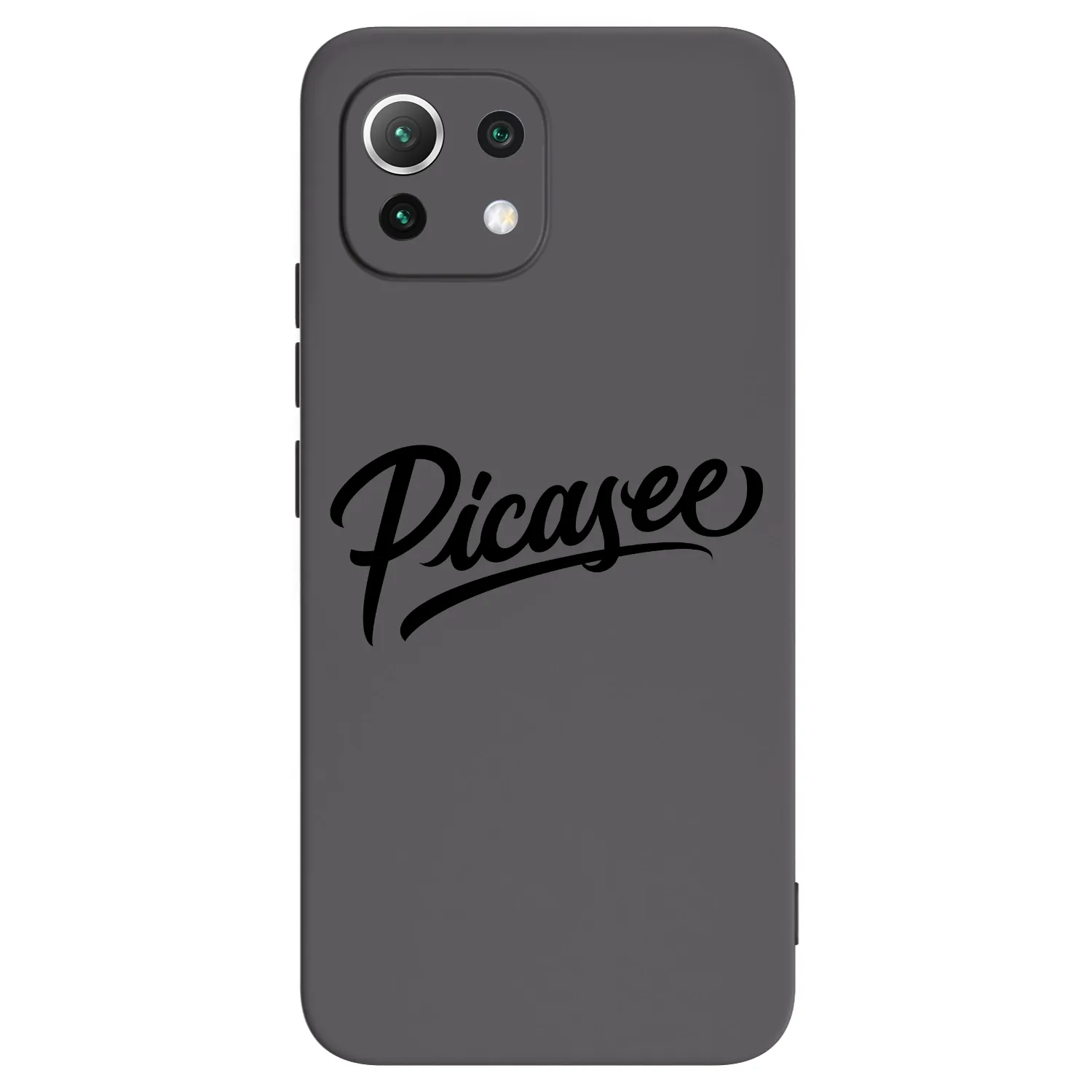 Picasee fekete szilikon tok az alábbi mobiltelefonokra Xiaomi 11 Lite 5G NE - Picasee - old logo - black