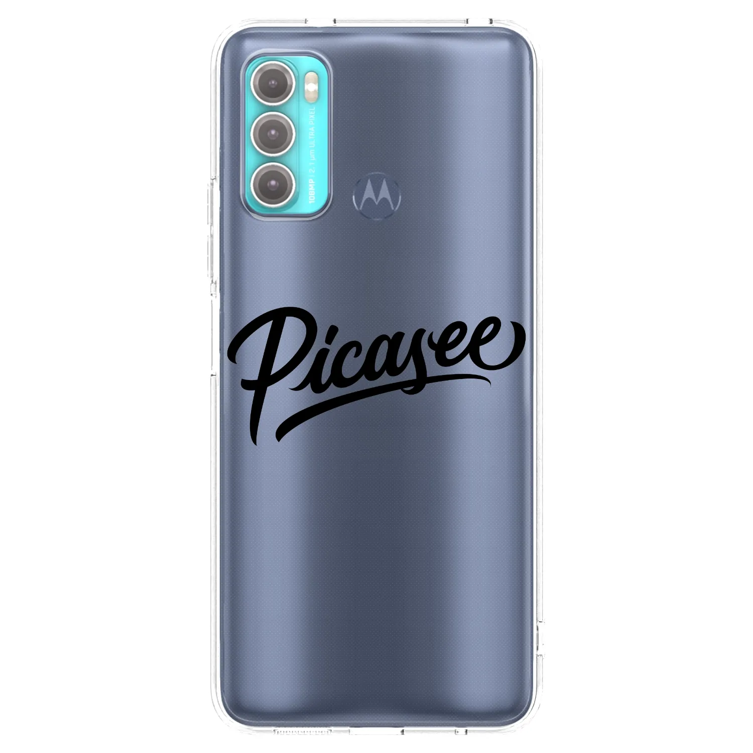 Picasee átlátszó szilikon tok az alábbi mobiltelefonokra Motorola Moto G60 - Picasee - old logo - black