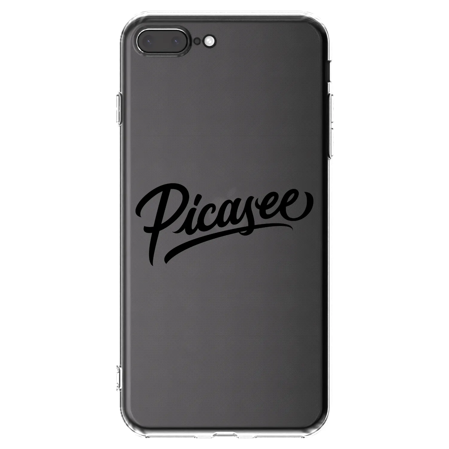 Picasee átlátszó szilikon tok az alábbi mobiltelefonokra Apple iPhone 7 Plus - Picasee - old logo - black