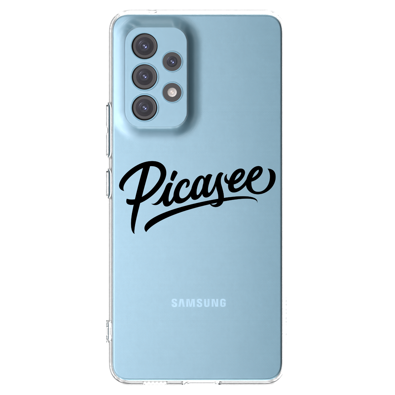 Picasee átlátszó szilikon tok az alábbi mobiltelefonokra Samsung Galaxy A53 5G A536 - Picasee - old logo - black