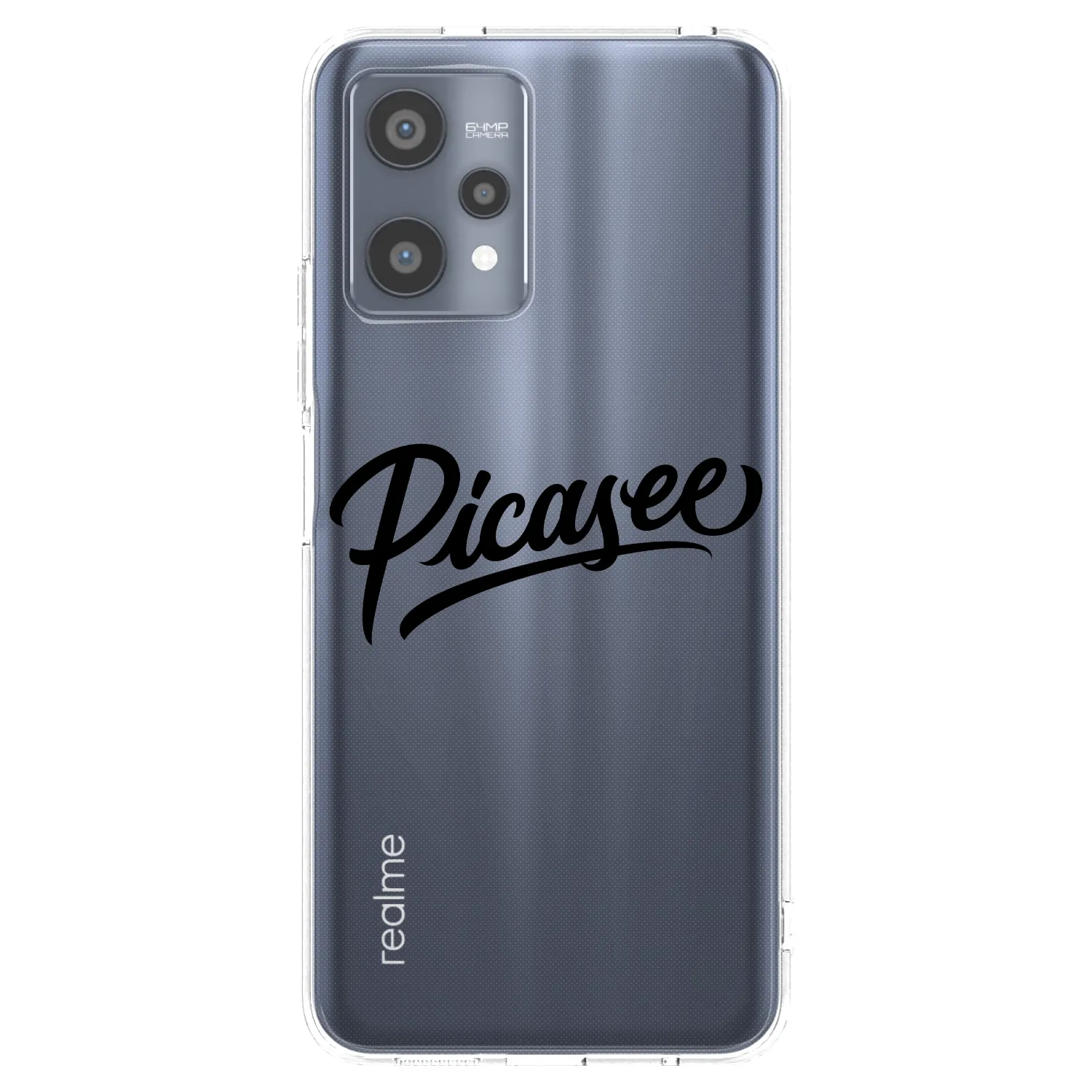 Picasee átlátszó szilikon tok az alábbi mobiltelefonokra Realme 9 Pro 5G - Picasee - old logo - black