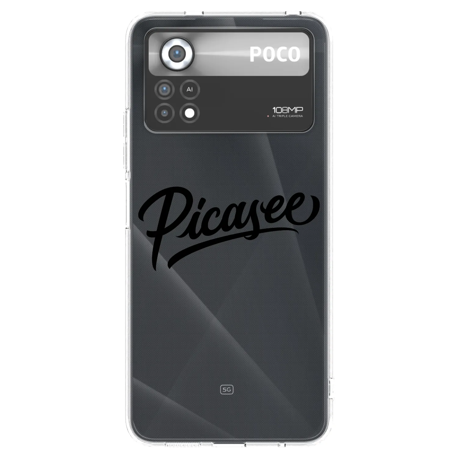 Picasee átlátszó szilikon tok az alábbi mobiltelefonokra Xiaomi Poco X4 Pro 5G - Picasee - old logo - black