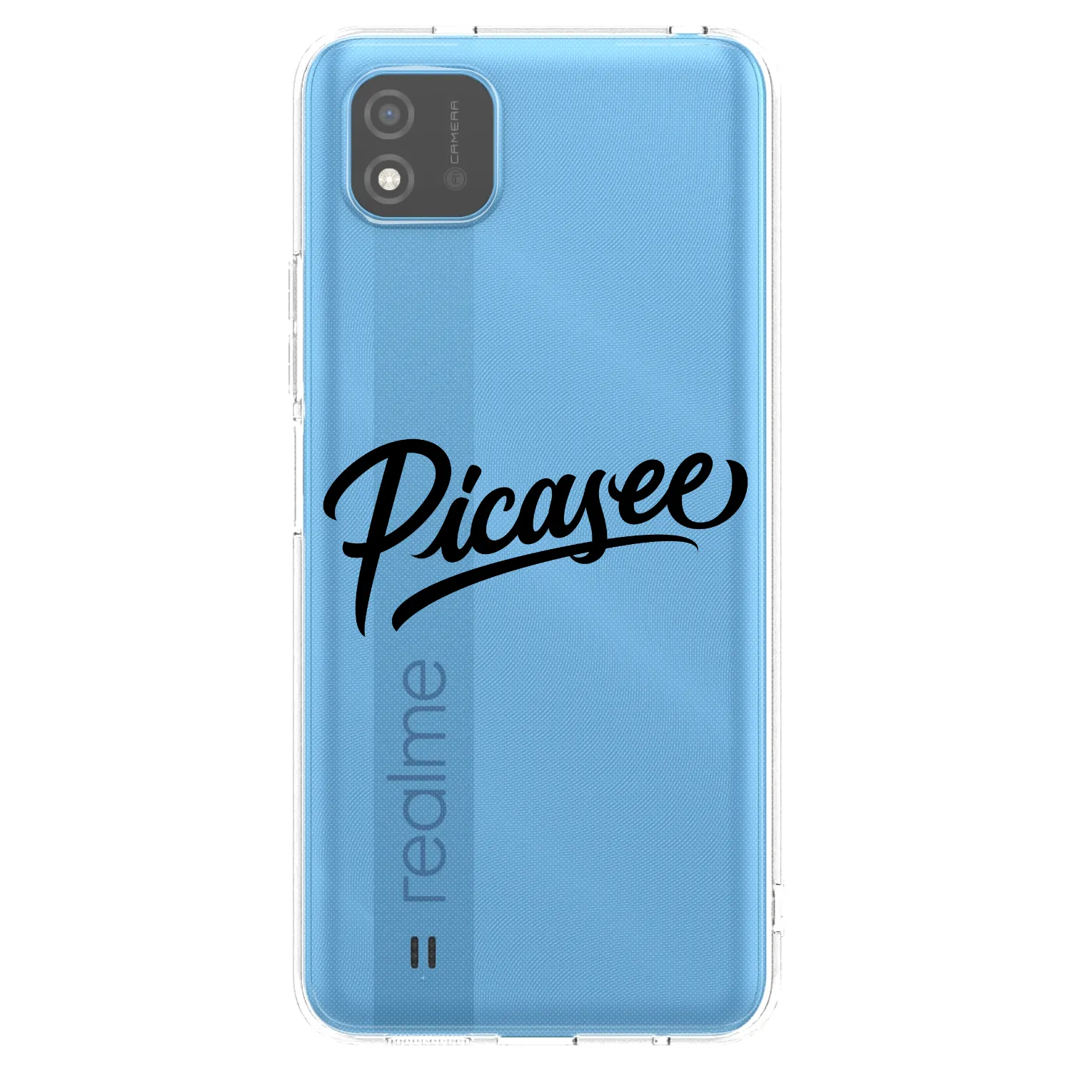 Picasee átlátszó szilikon tok az alábbi mobiltelefonokra Realme C11 (2021) - Picasee - old logo - black
