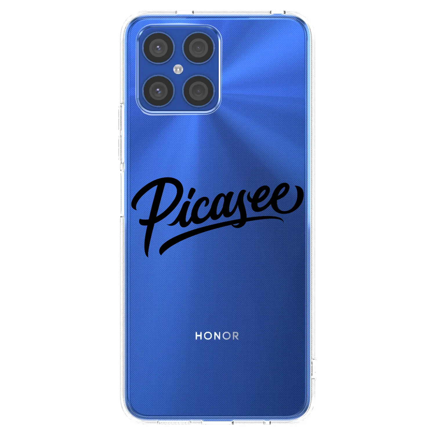 Picasee átlátszó szilikon tok az alábbi mobiltelefonokra Honor X8 4G - Picasee - old logo - black