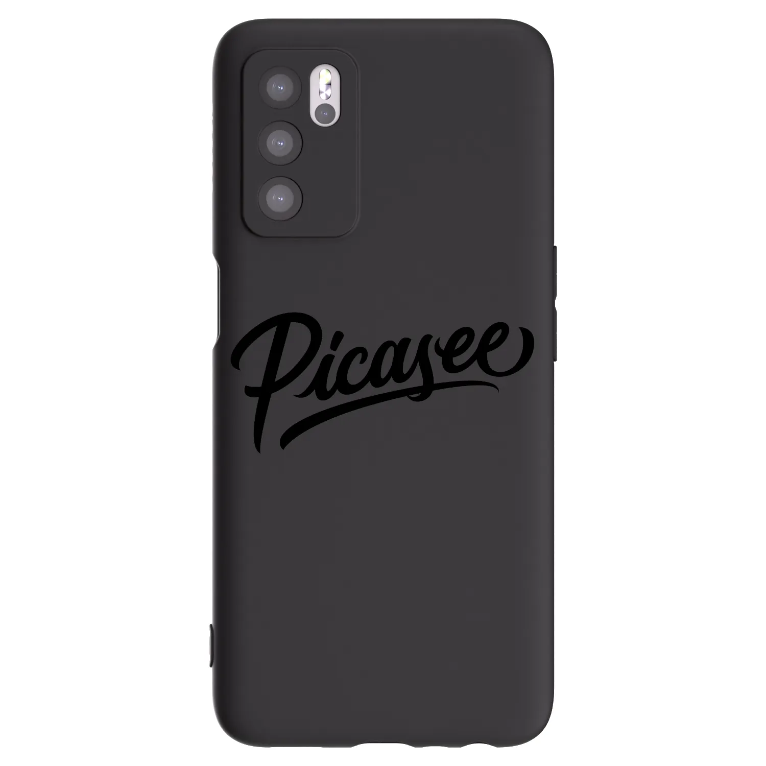 Picasee fekete szilikon tok az alábbi mobiltelefonokra OPPO A16s - Picasee - old logo - black