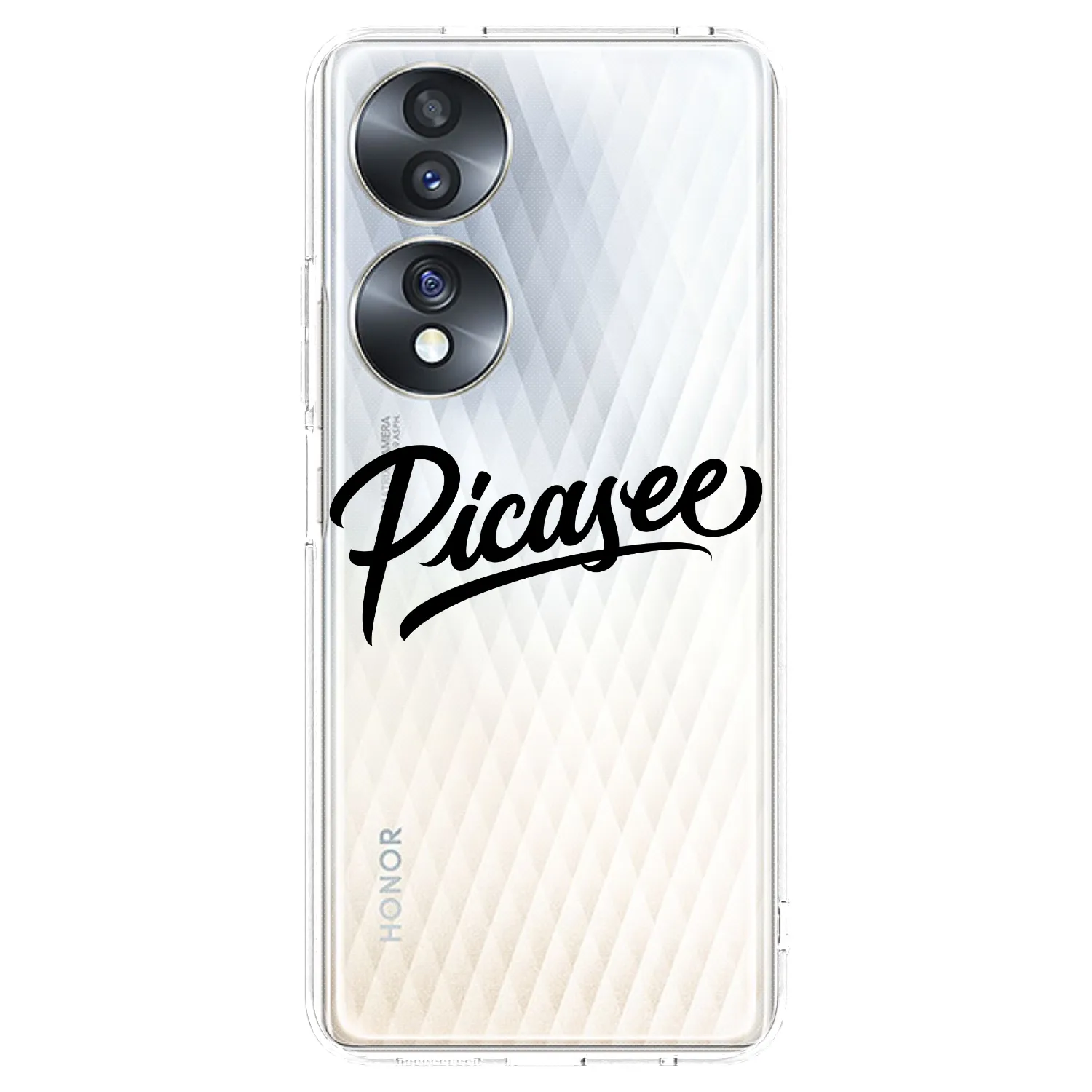 Picasee átlátszó szilikon tok az alábbi mobiltelefonokra Honor 70 - Picasee - old logo - black