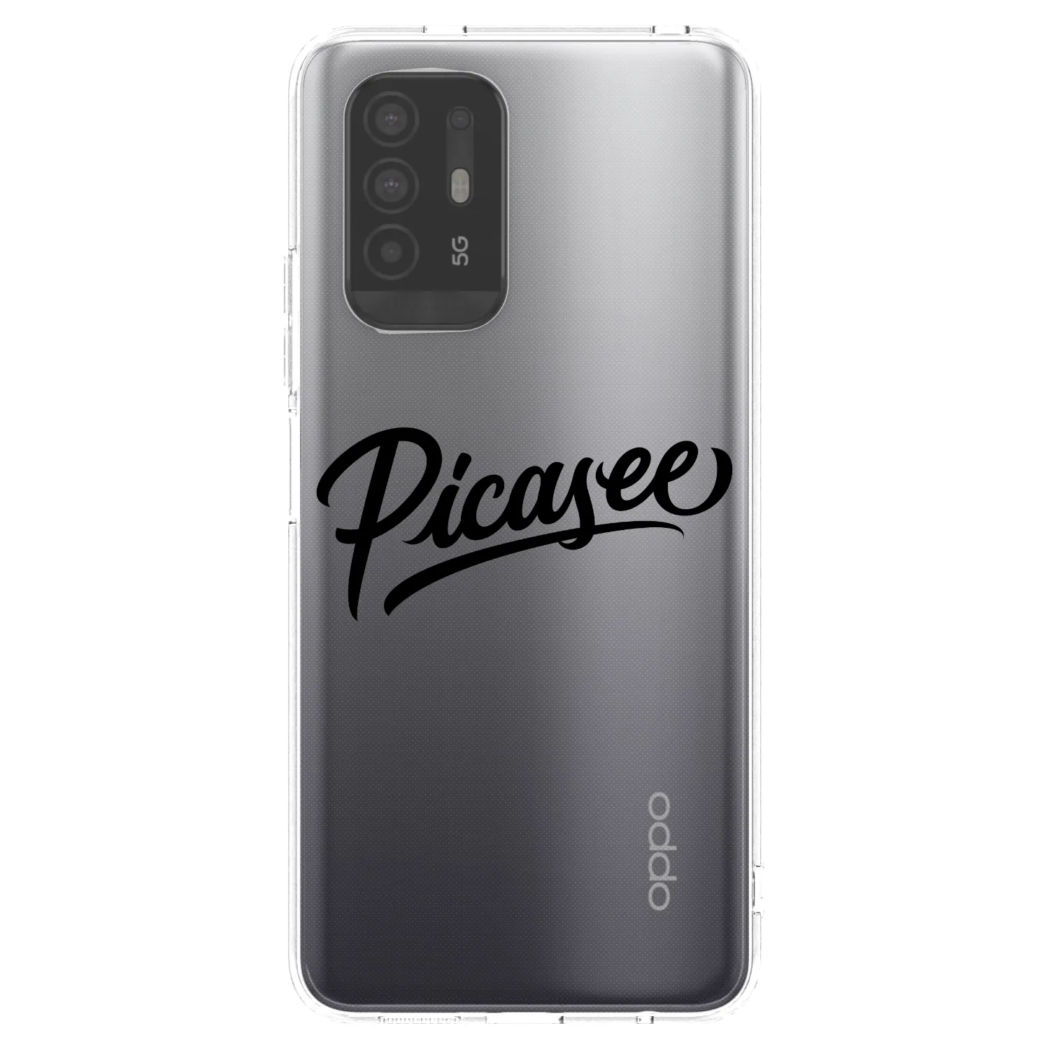 Picasee átlátszó szilikon tok az alábbi mobiltelefonokra OPPO A94 5G - Picasee - old logo - black