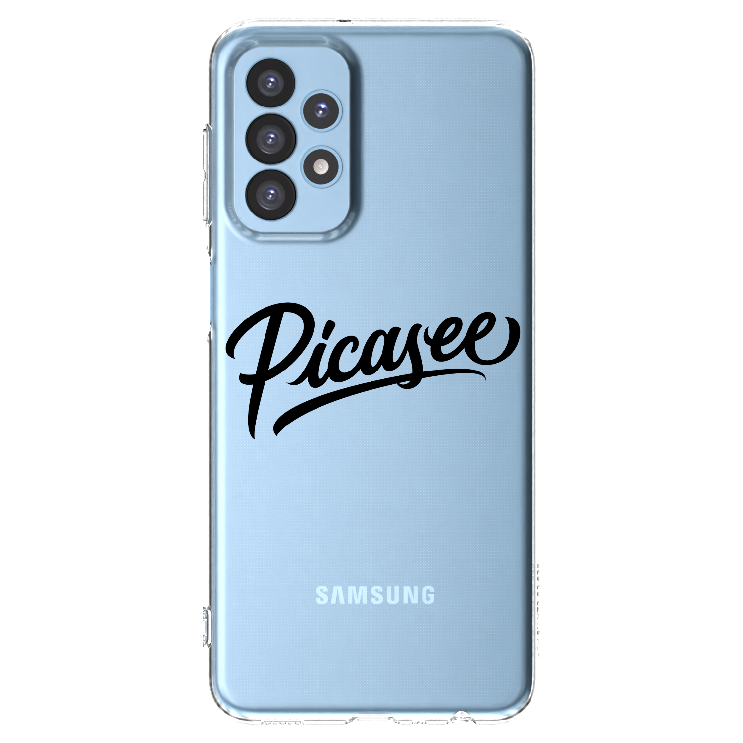 Picasee átlátszó szilikon tok az alábbi mobiltelefonokra Samsung Galaxy A23 A235F 4G - Picasee - old logo - black