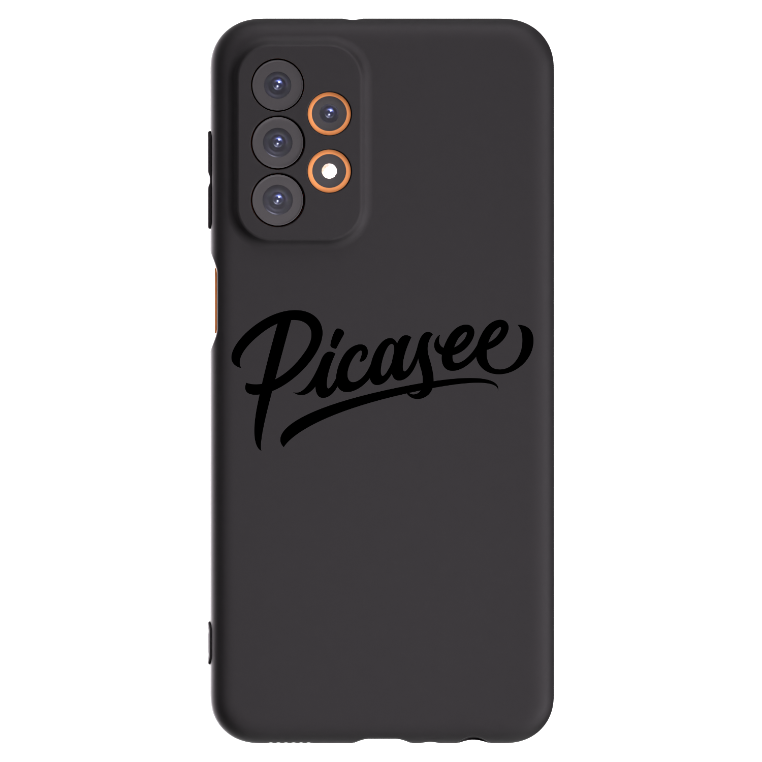 Picasee fekete szilikon tok az alábbi mobiltelefonokra Samsung Galaxy A23 A236B 5G - Picasee - old logo - black