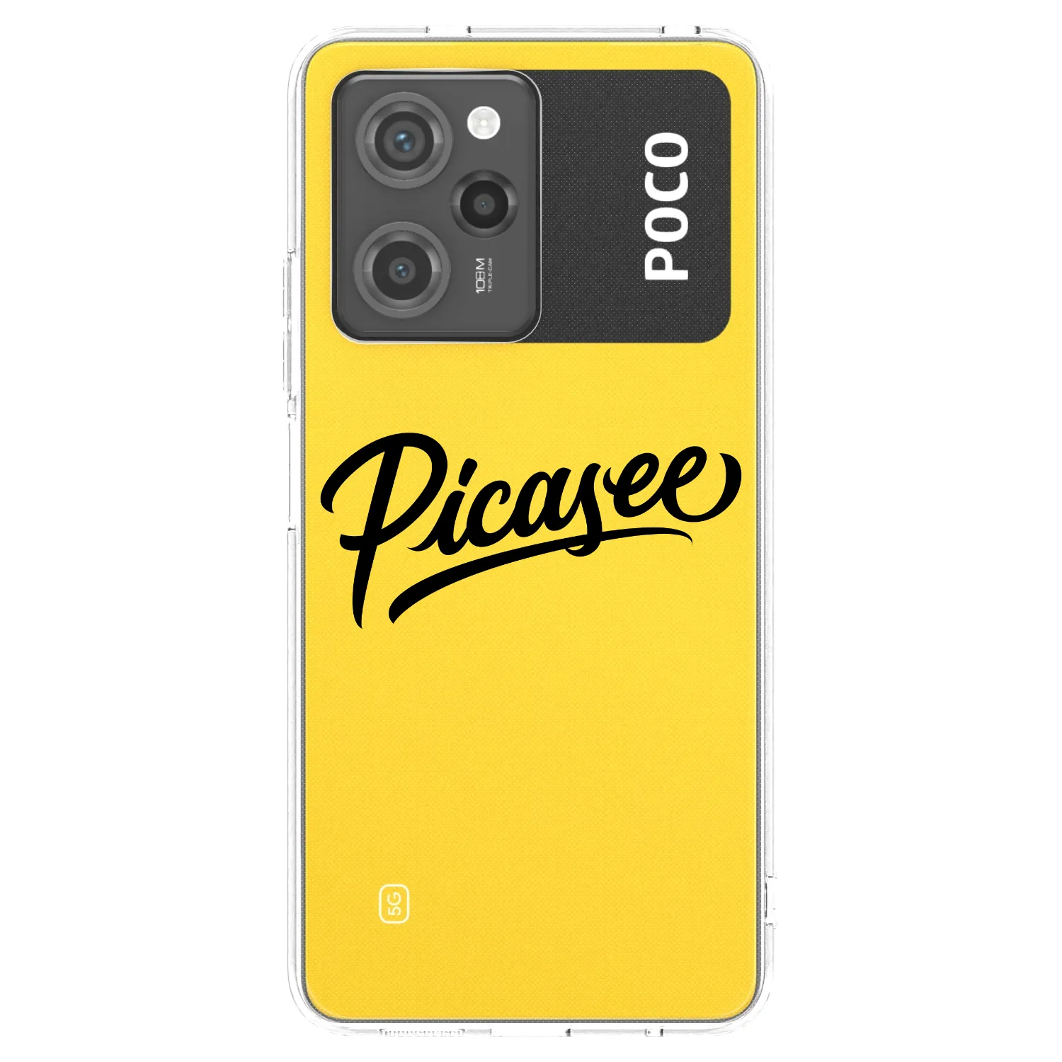 Picasee átlátszó szilikon tok az alábbi mobiltelefonokra Xiaomi Poco X5 Pro - Picasee - old logo - black
