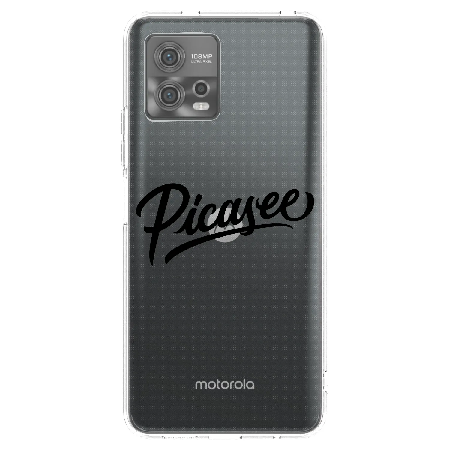 Picasee átlátszó szilikon tok az alábbi mobiltelefonokra Motorola Moto G72 - Picasee - old logo - black