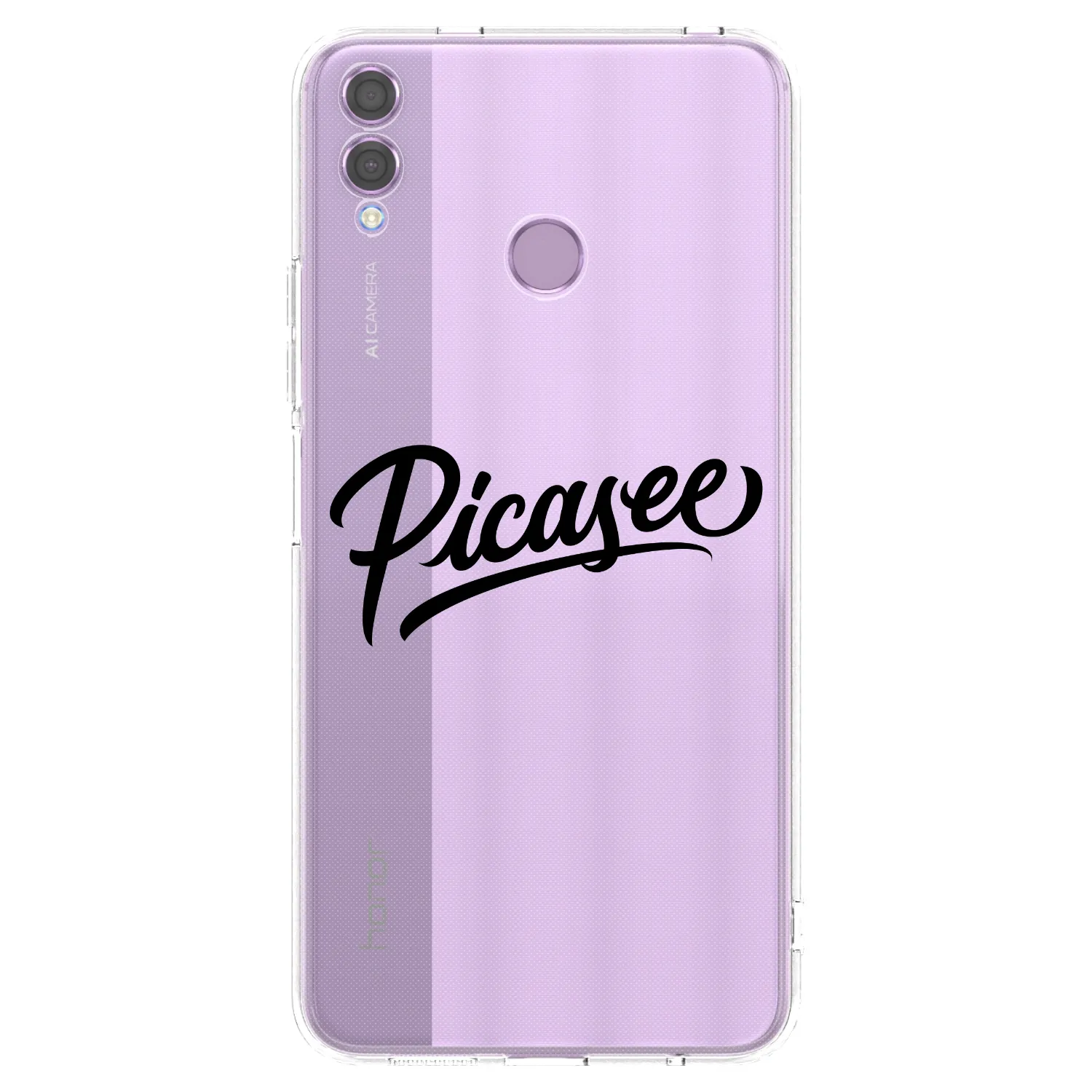 Picasee átlátszó szilikon tok az alábbi mobiltelefonokra Honor 8X - Picasee - old logo - black