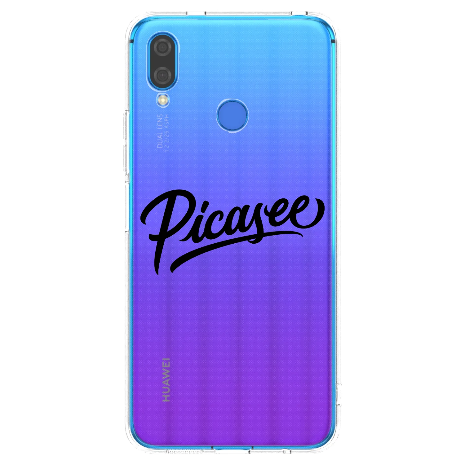 Picasee átlátszó szilikon tok az alábbi mobiltelefonokra Huawei Nova 3i - Picasee - old logo - black